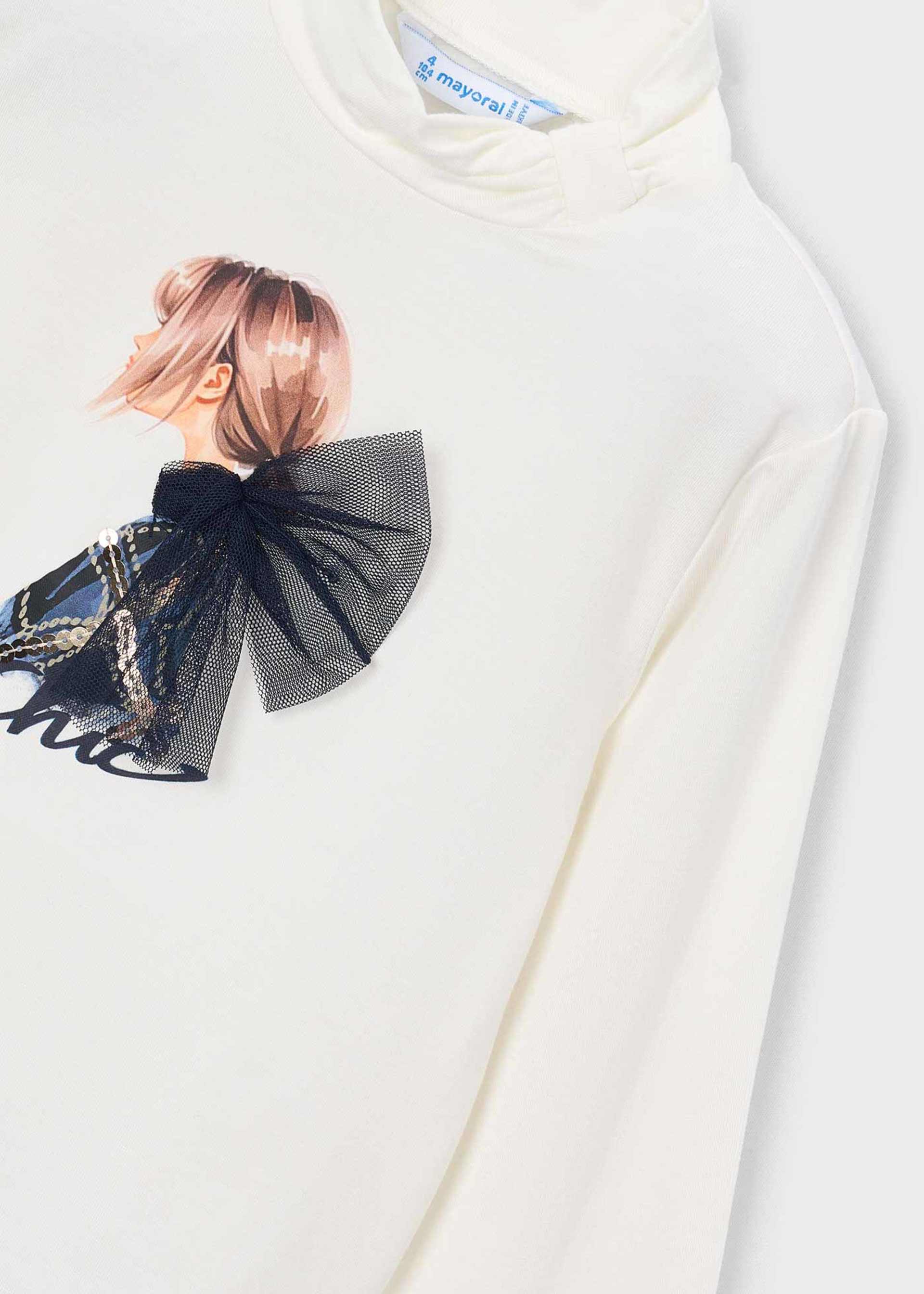 Girls Mock Neck T-Shirt