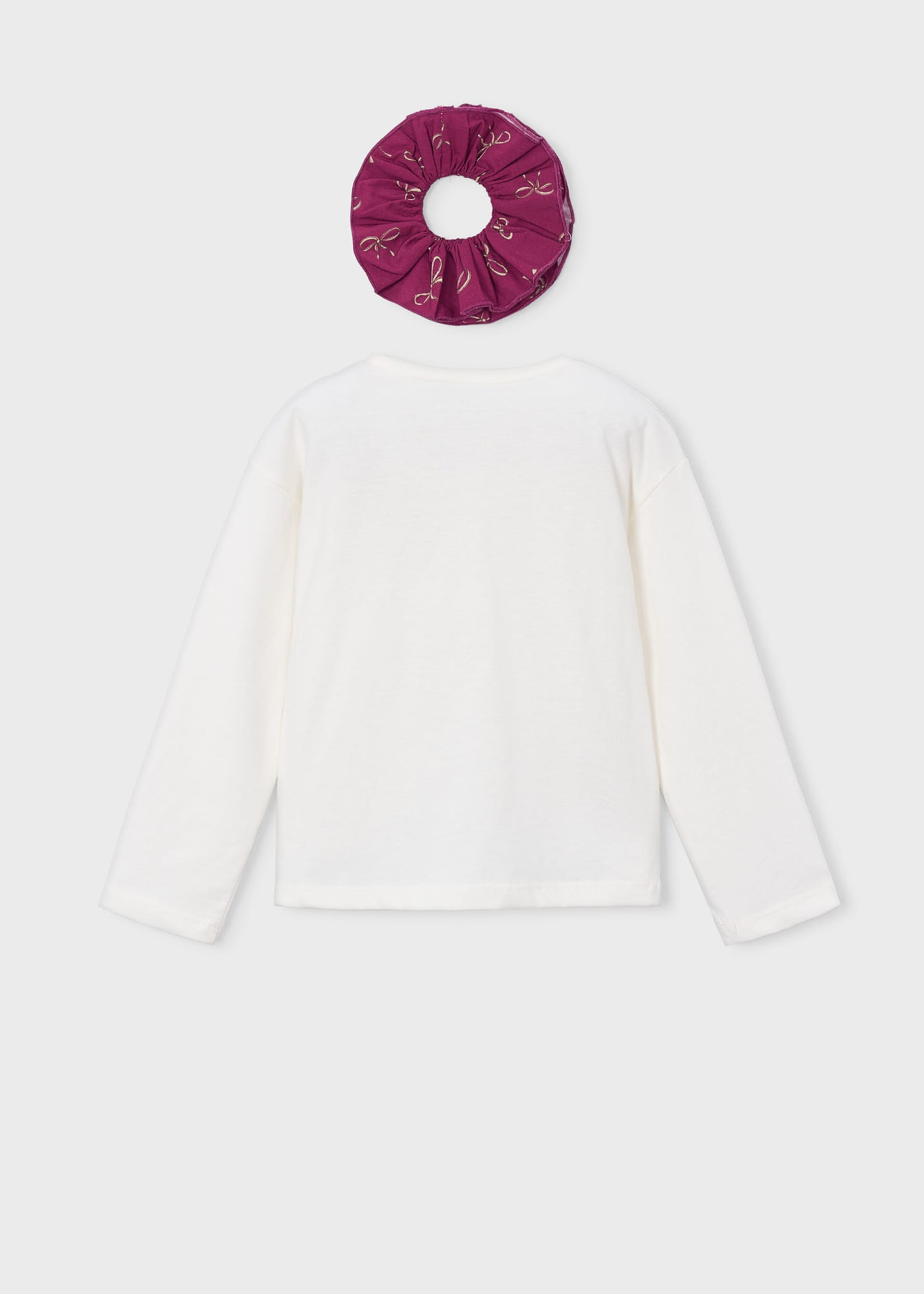 Maglietta con elastico per capelli bambina