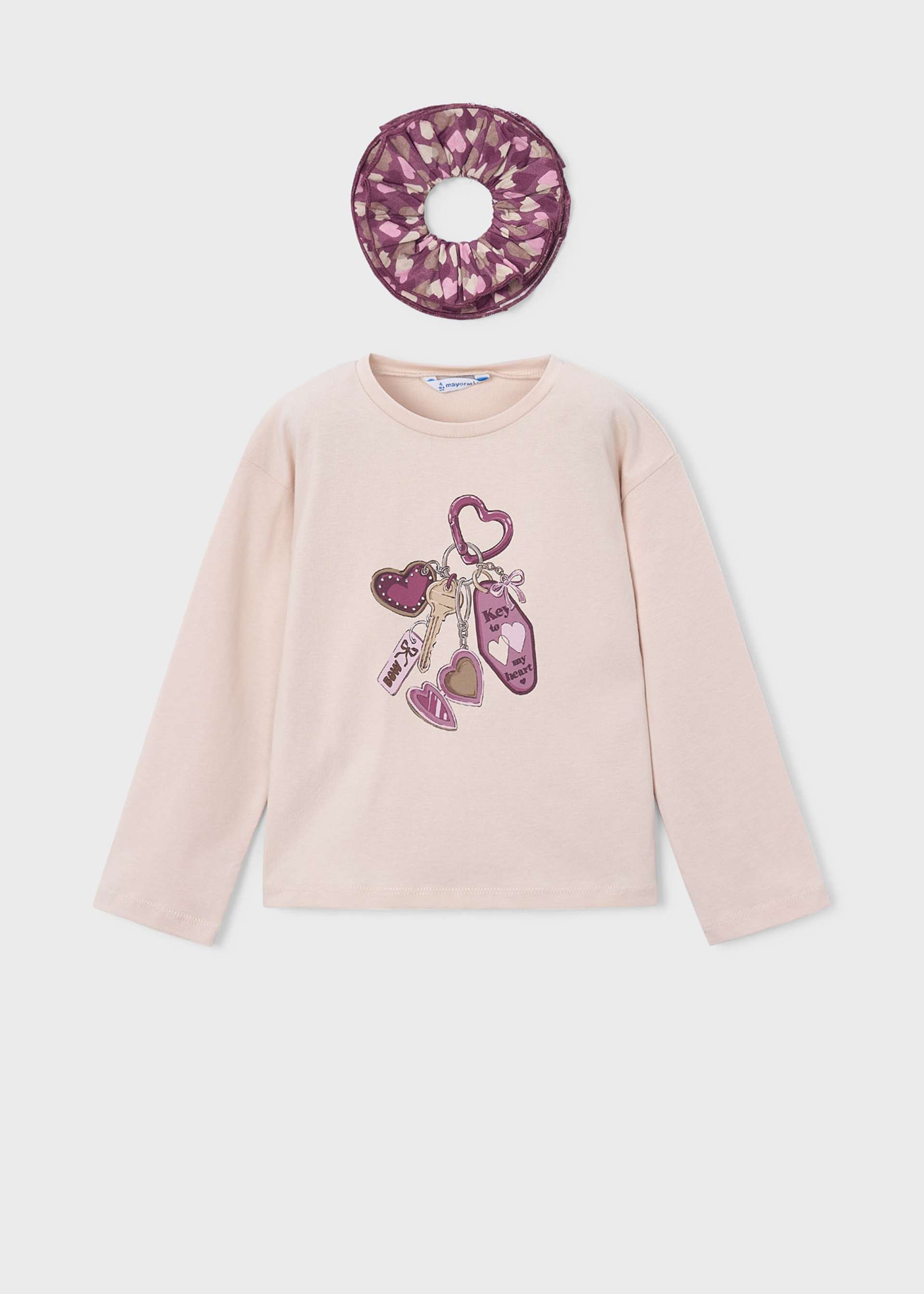 Girl T-Shirt With Scrunchie