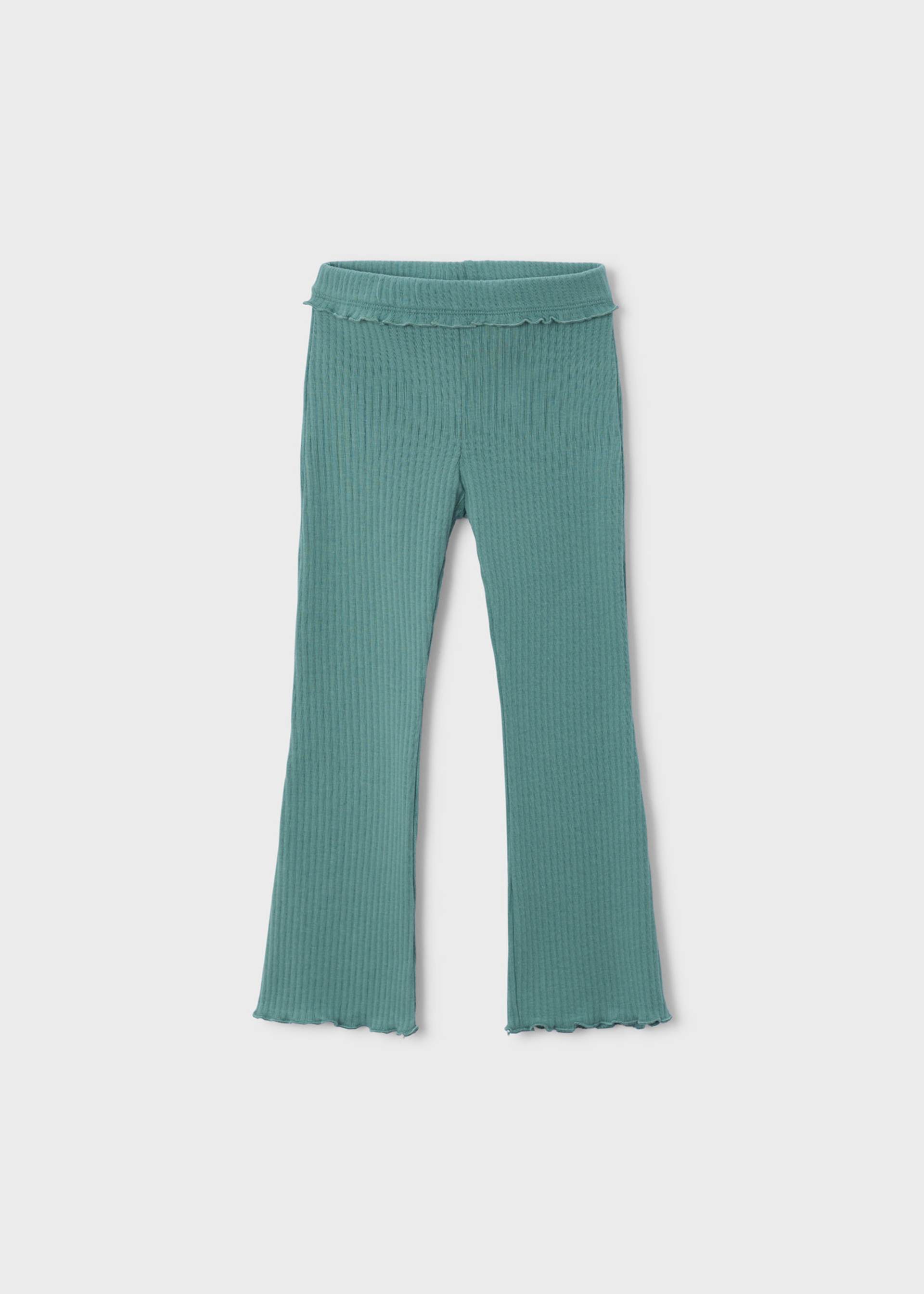 Leggings a zampa con costine bambina
