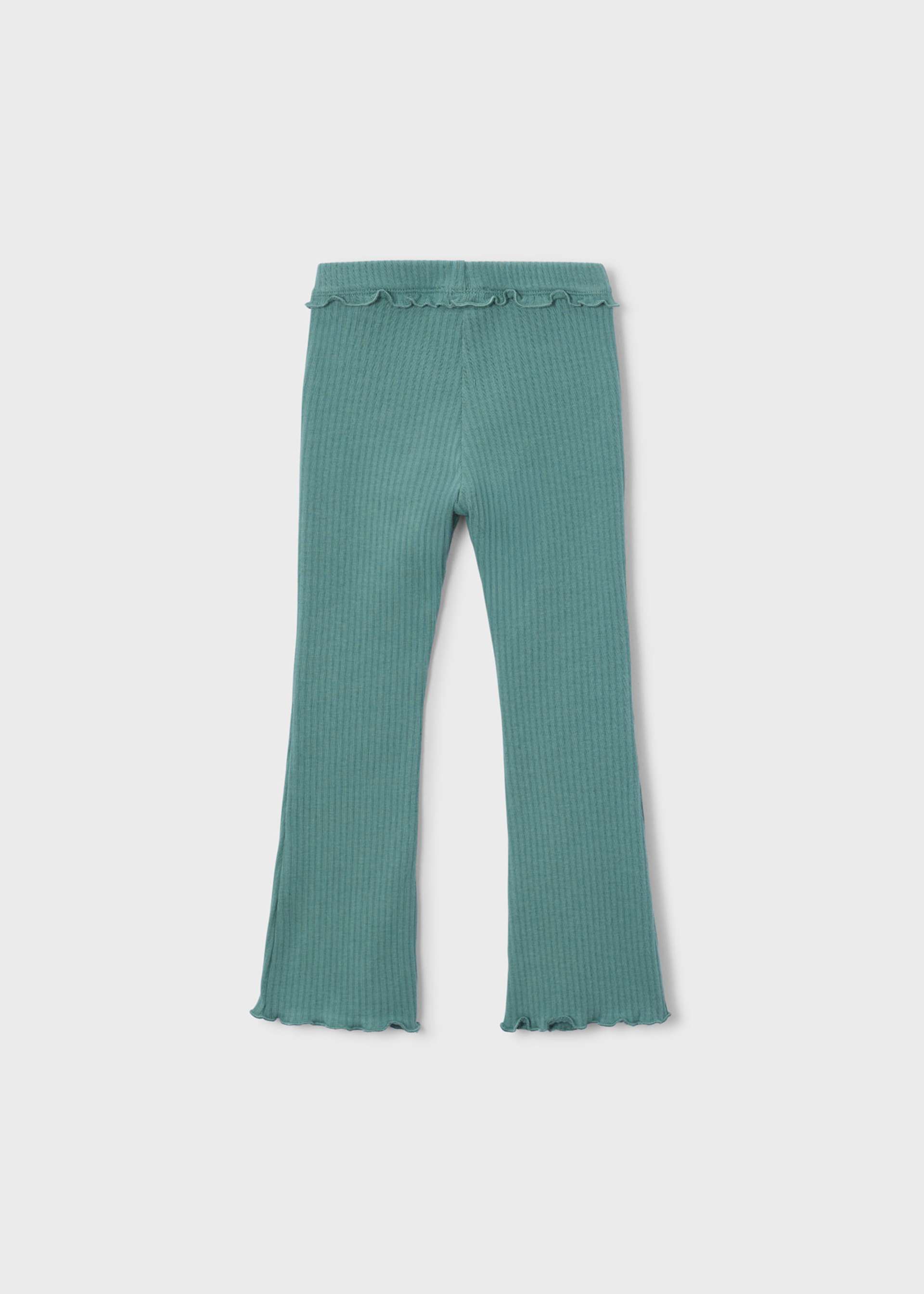 Leggings a zampa con costine bambina