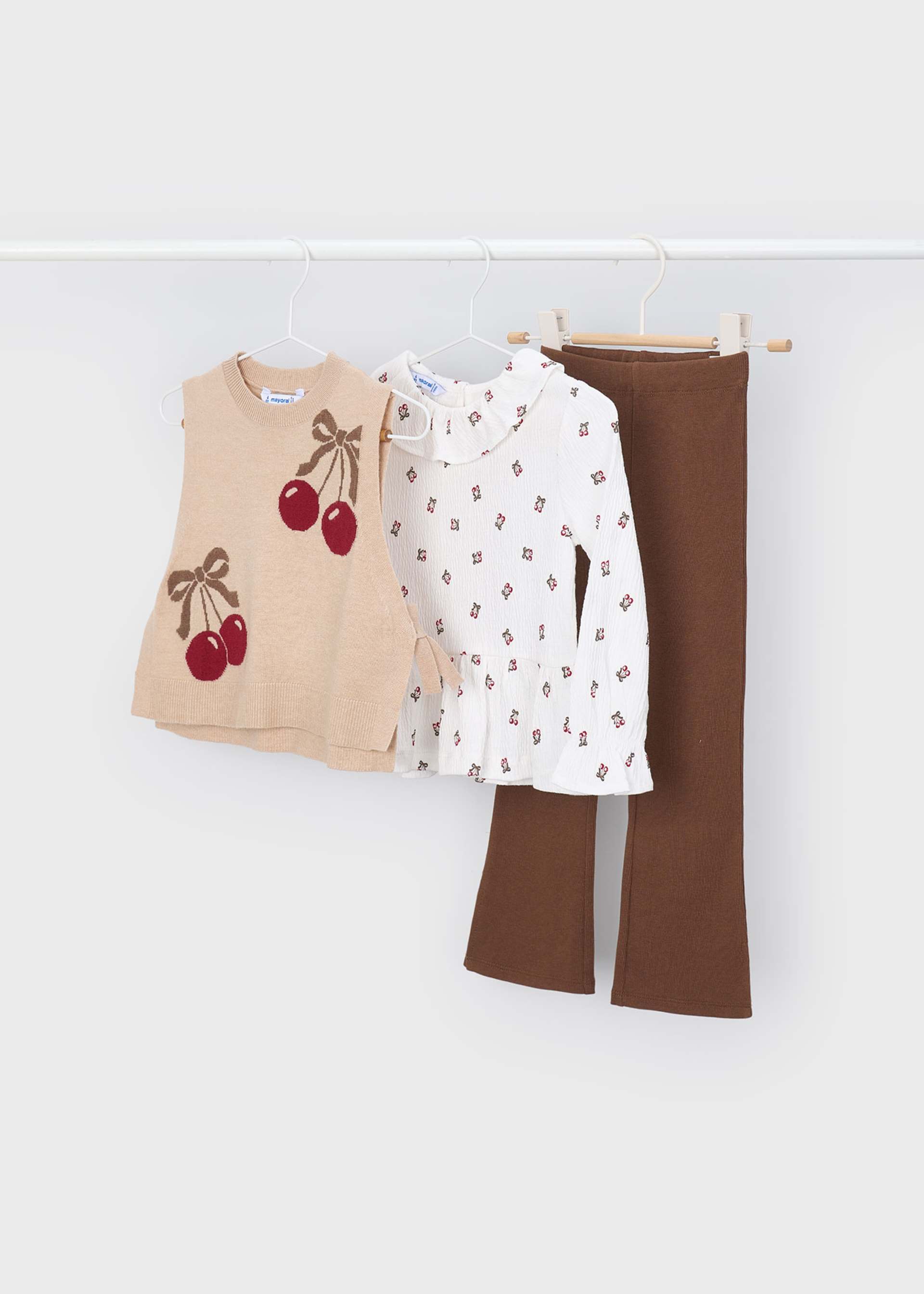 Westen-Set 3-teilig Kirschen Mädchen