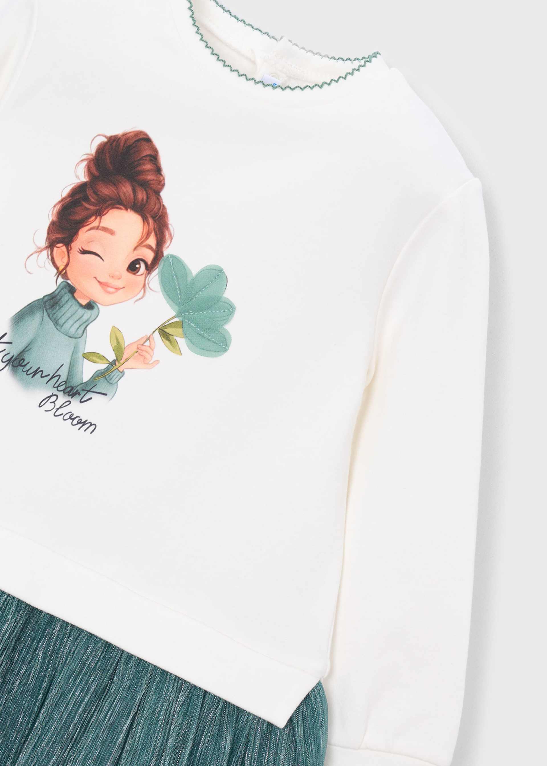 Robe combinée en tulle fille