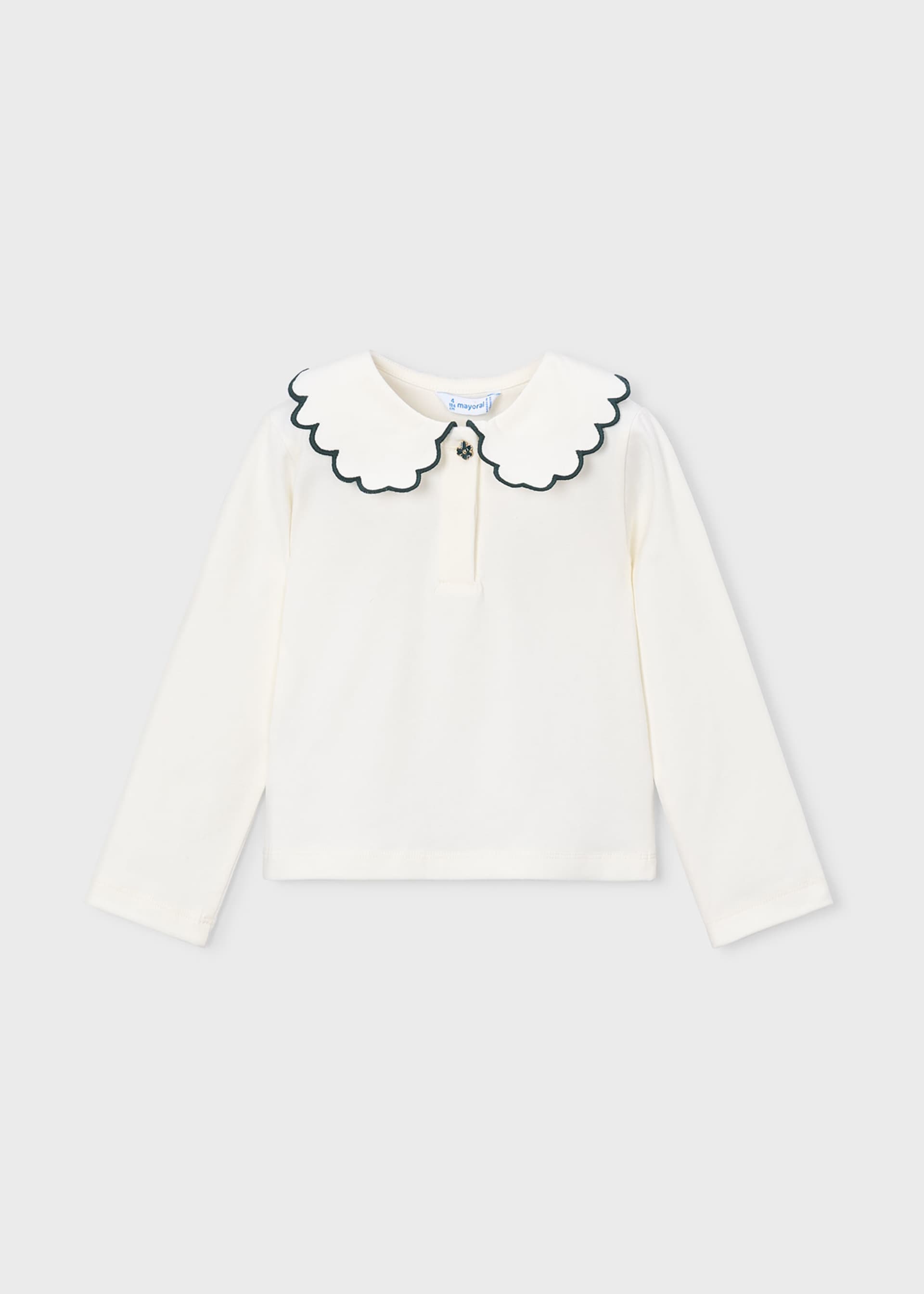 Poloshirt basic Peter-Pan-Kragen Mädchen