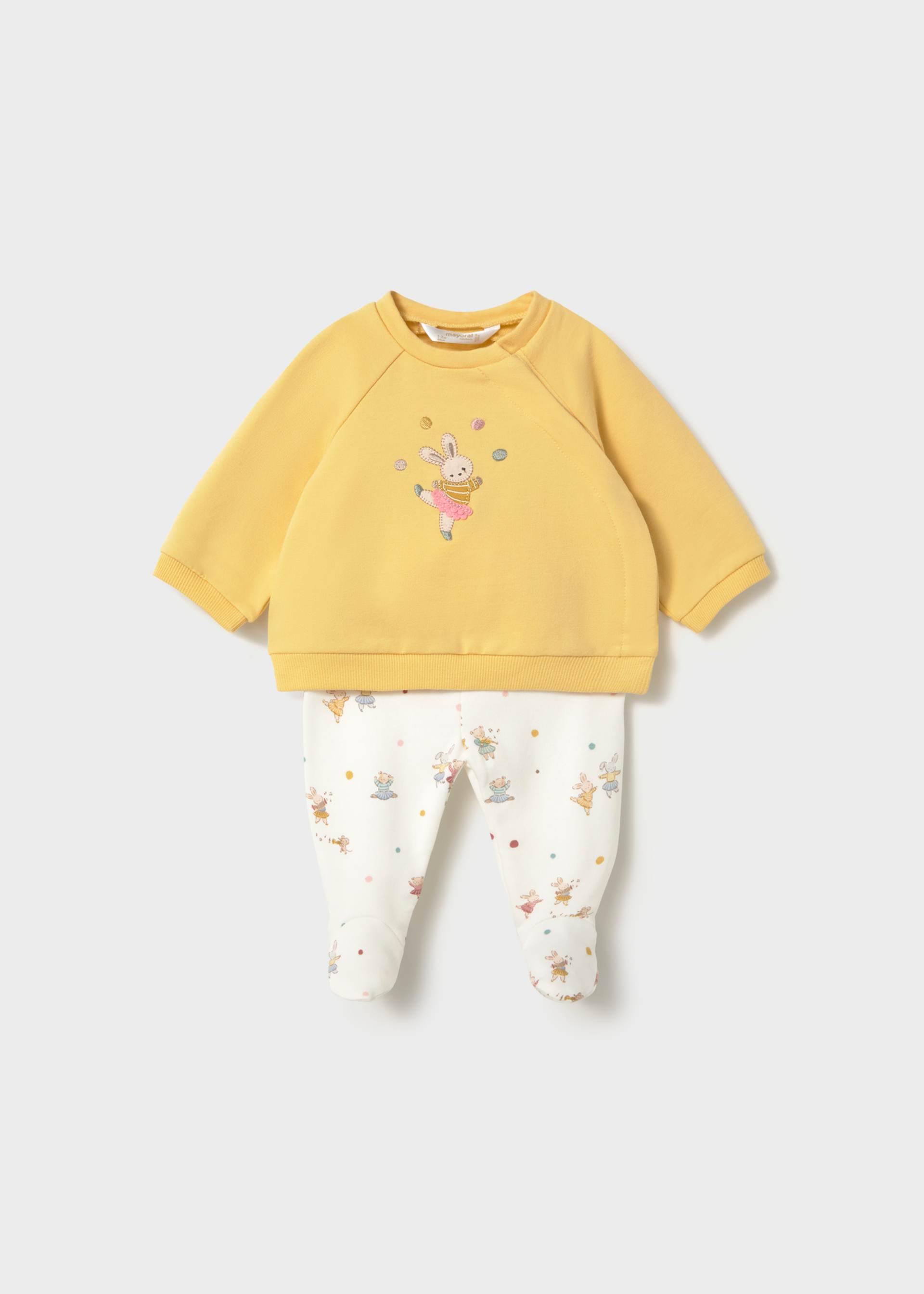 Conjunto pantalón y sudadera recién nacida