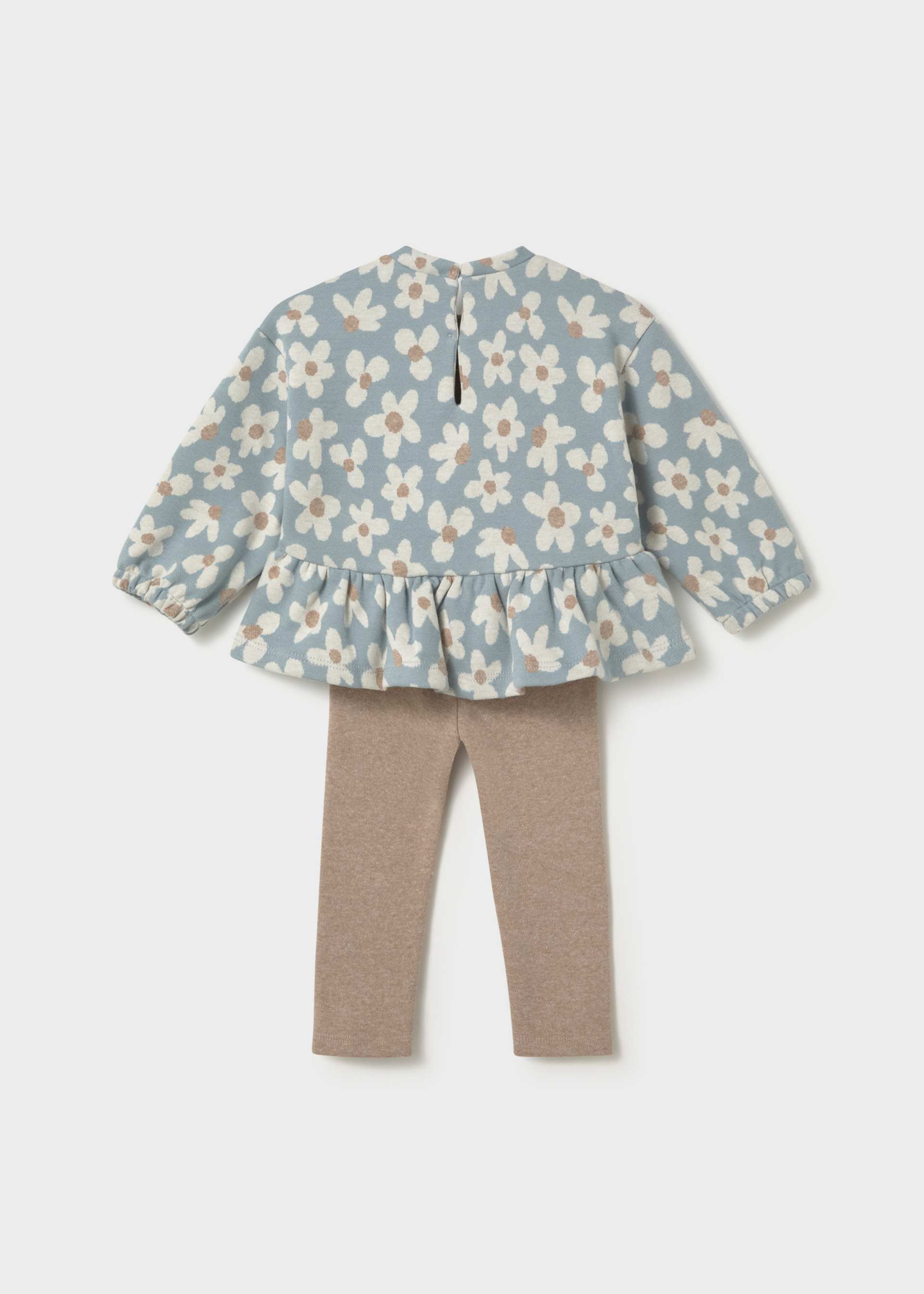 Baby print blouse and trousers set