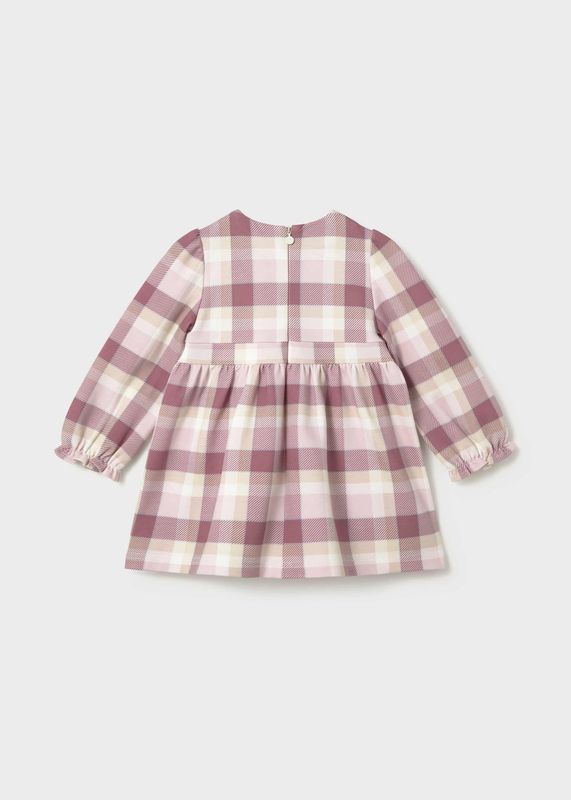 Baby checked knitted dress