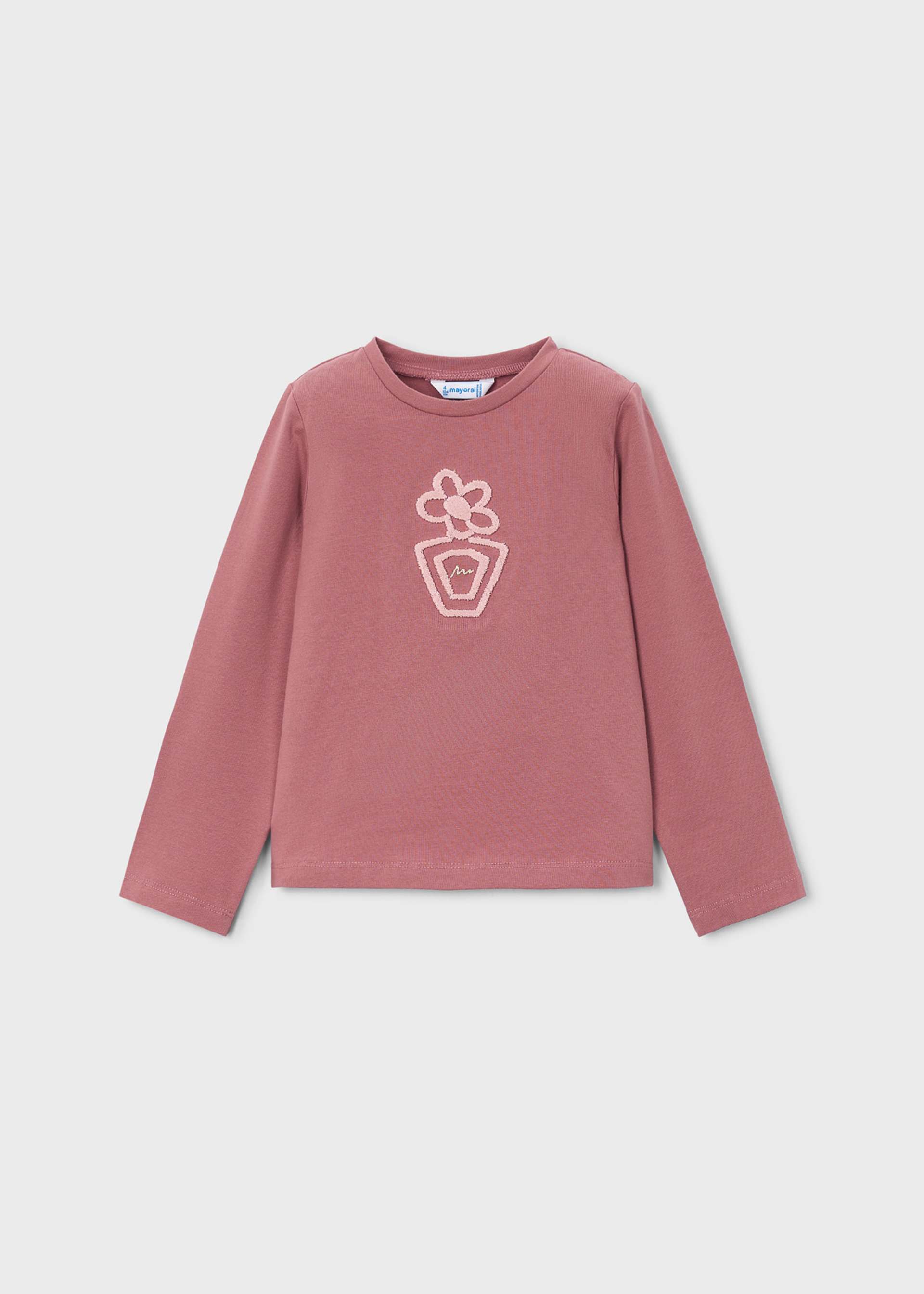 Camiseta básica flor niña