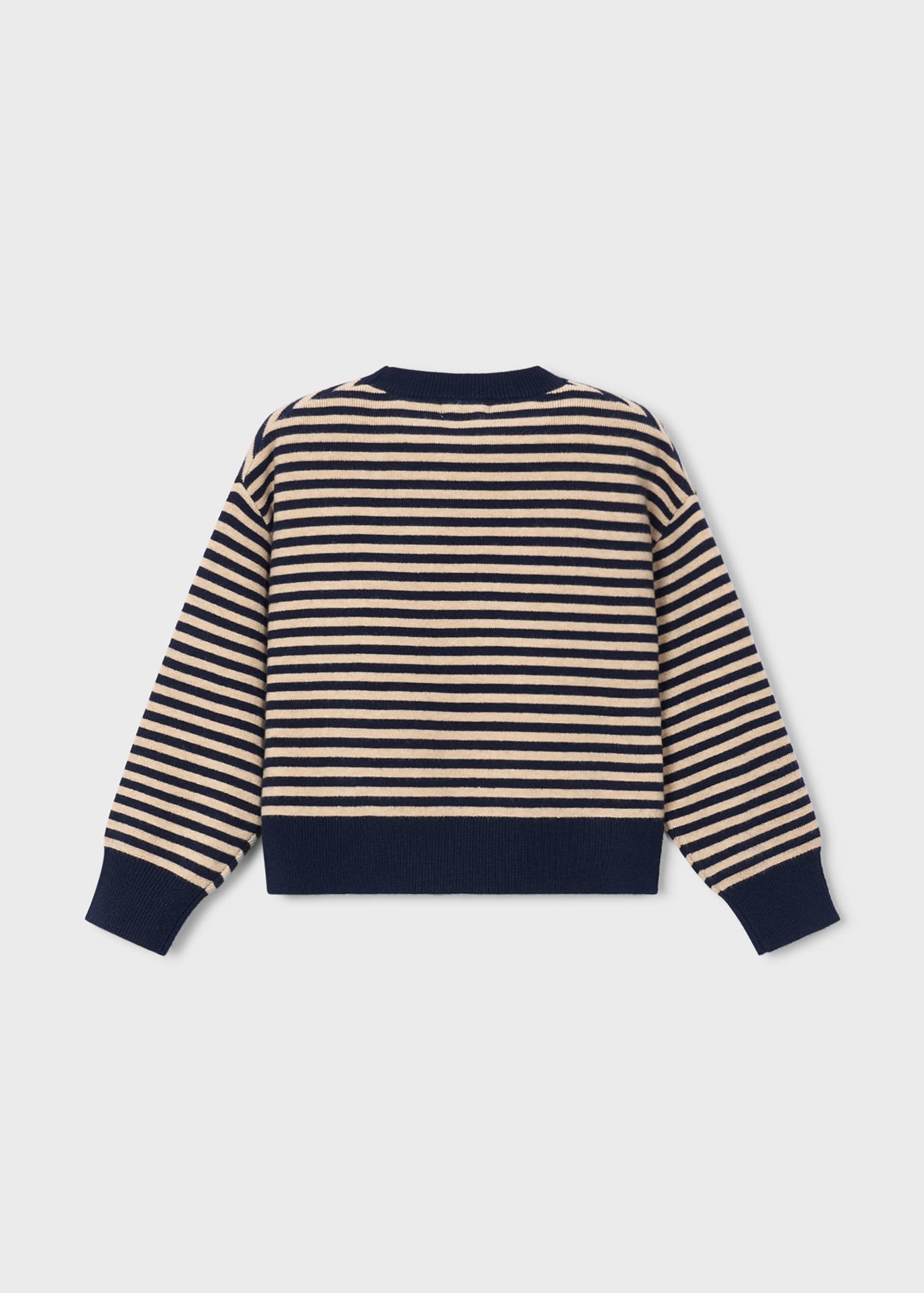 Sweter i chusta w paski dla dziewczynki