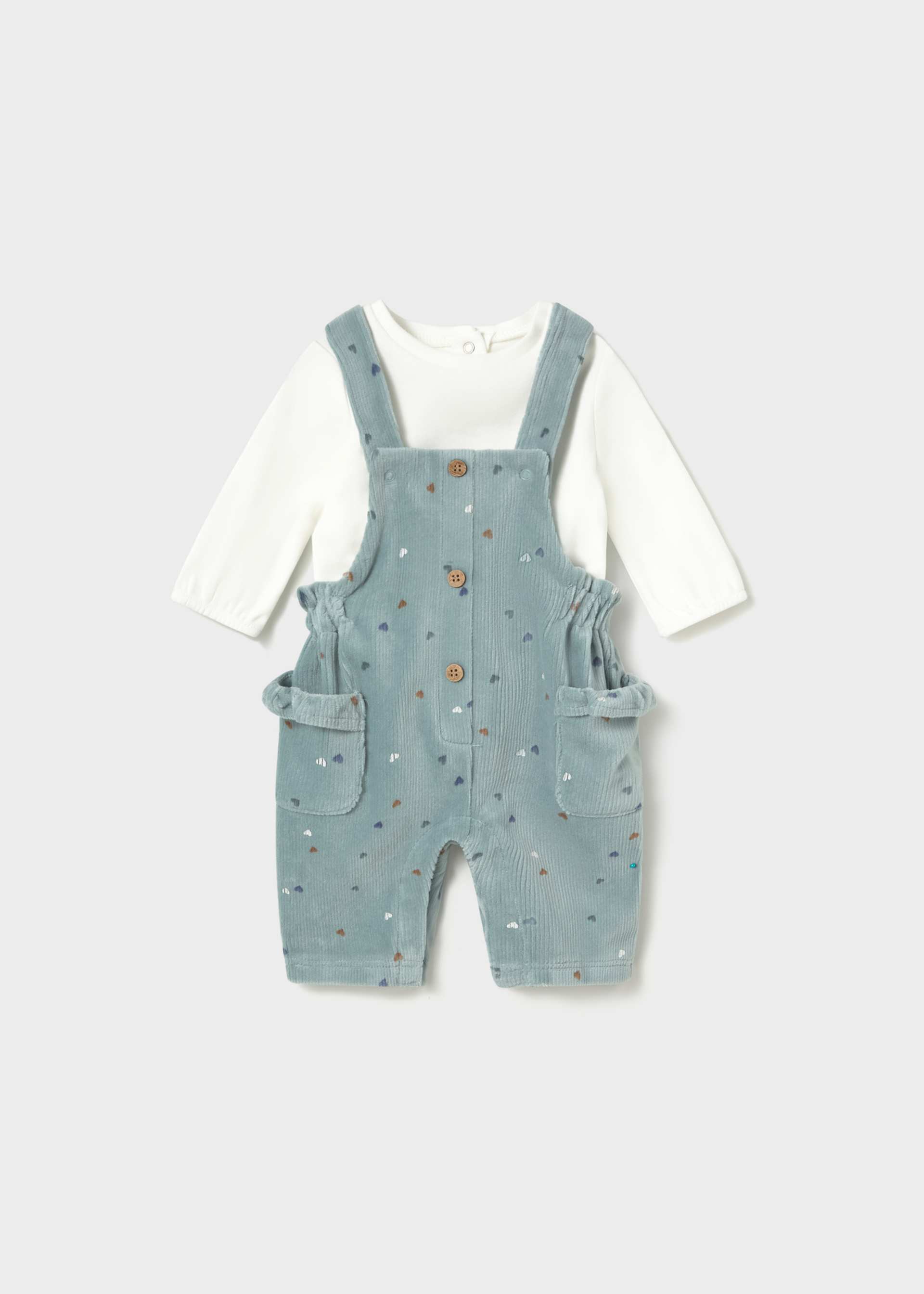 Set Latzhose und Shirt Neugeborene Mädchen
