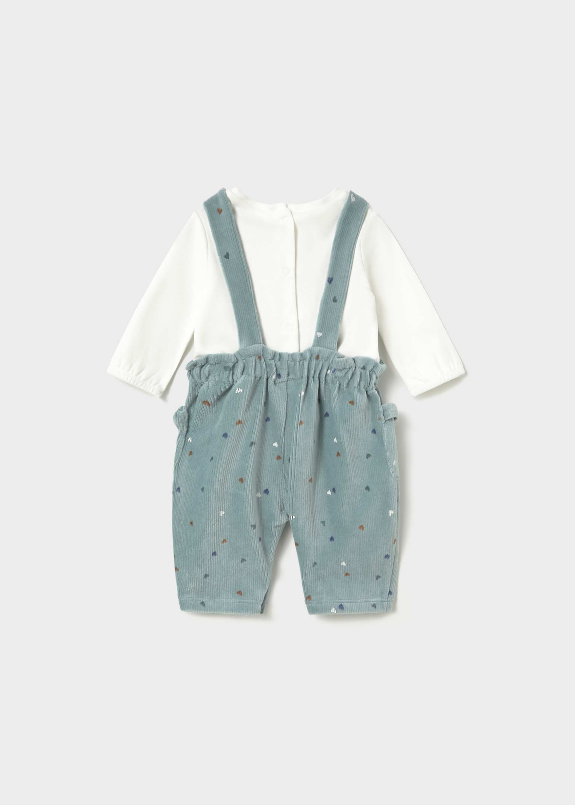 Newborn Girl Dungaree Set and T-Shirt