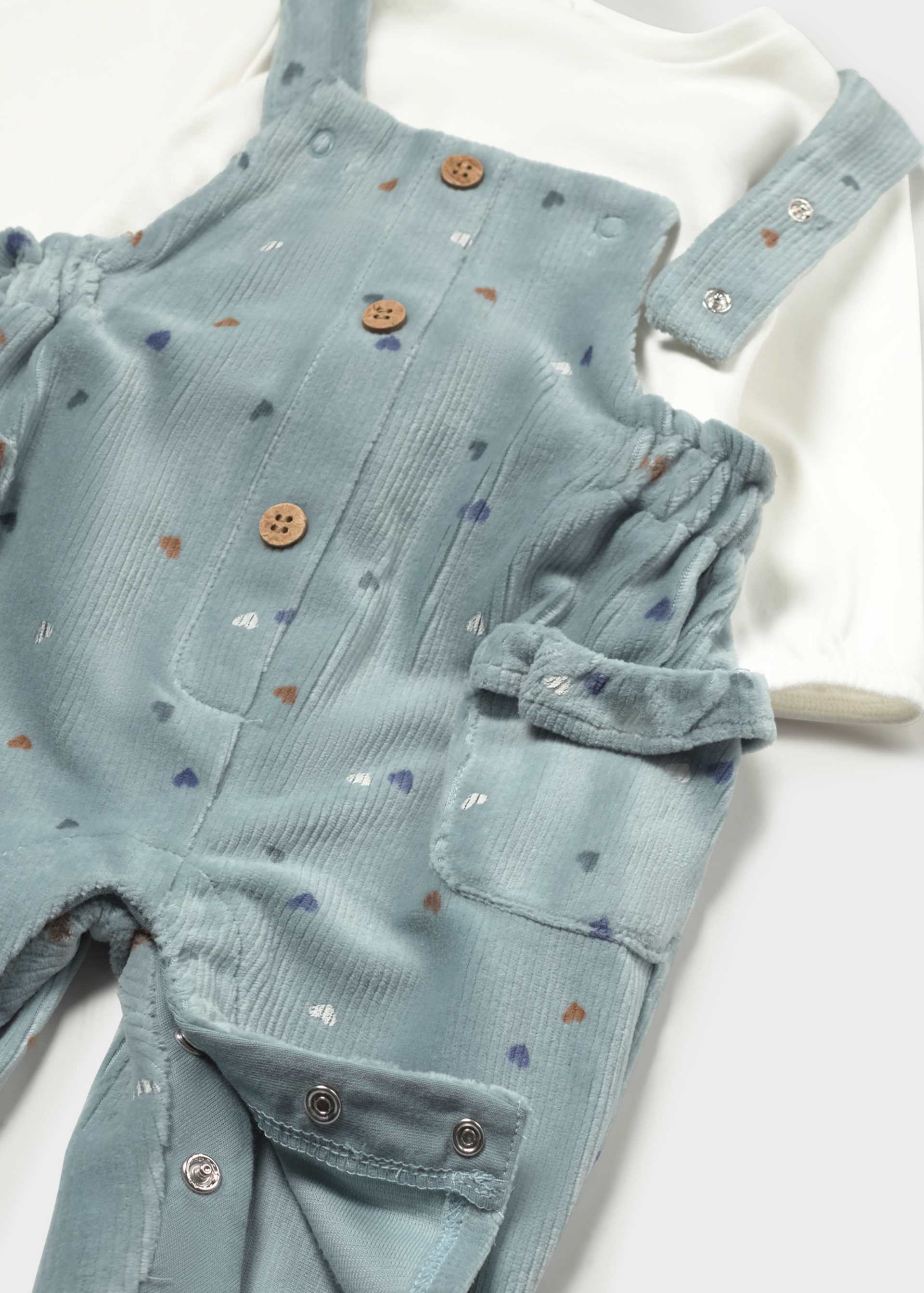 Set Latzhose und Shirt Neugeborene Mädchen