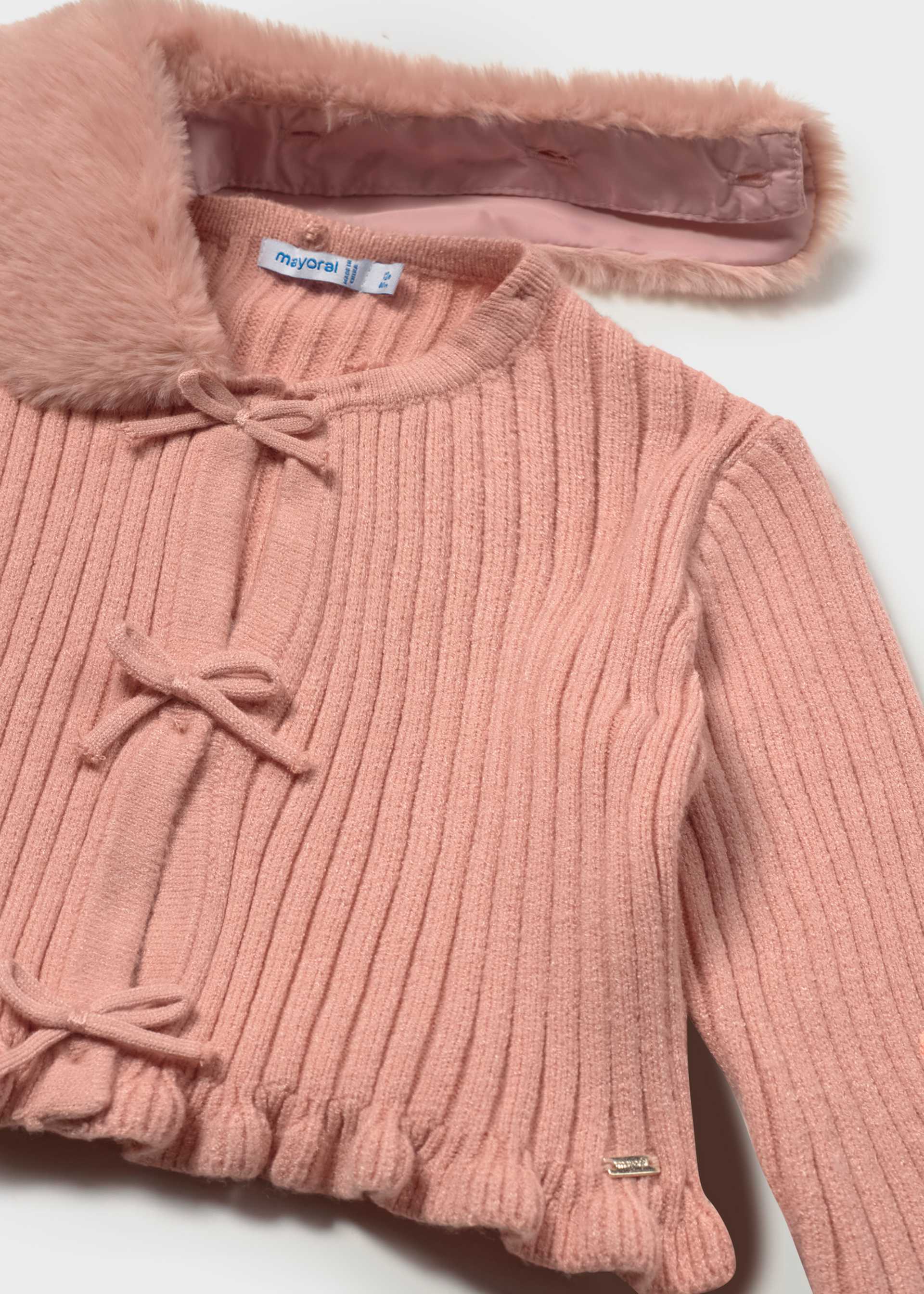 Strickjacke Fellkragen Baby