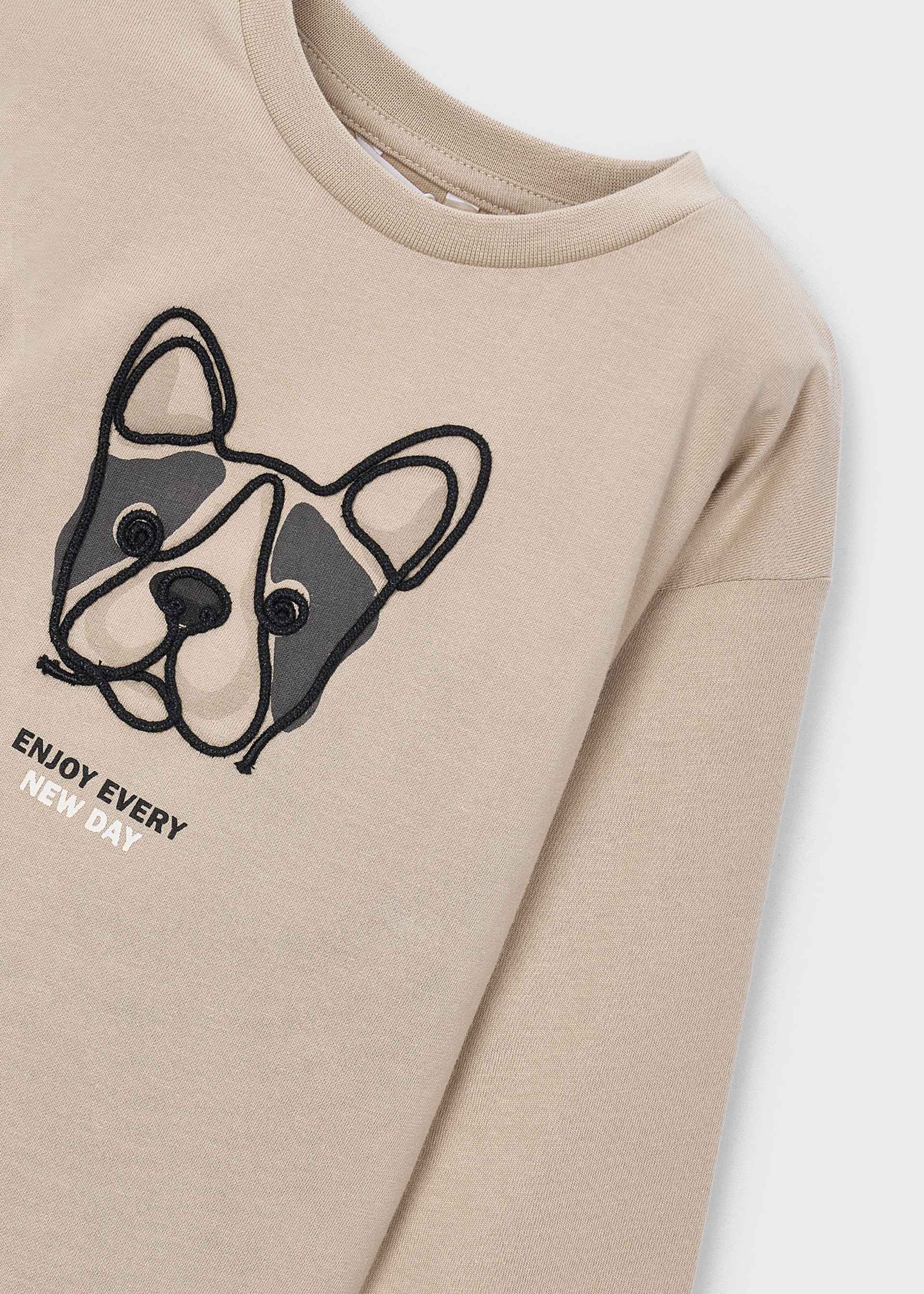 Koszulka z haftem Dog dla chłopca