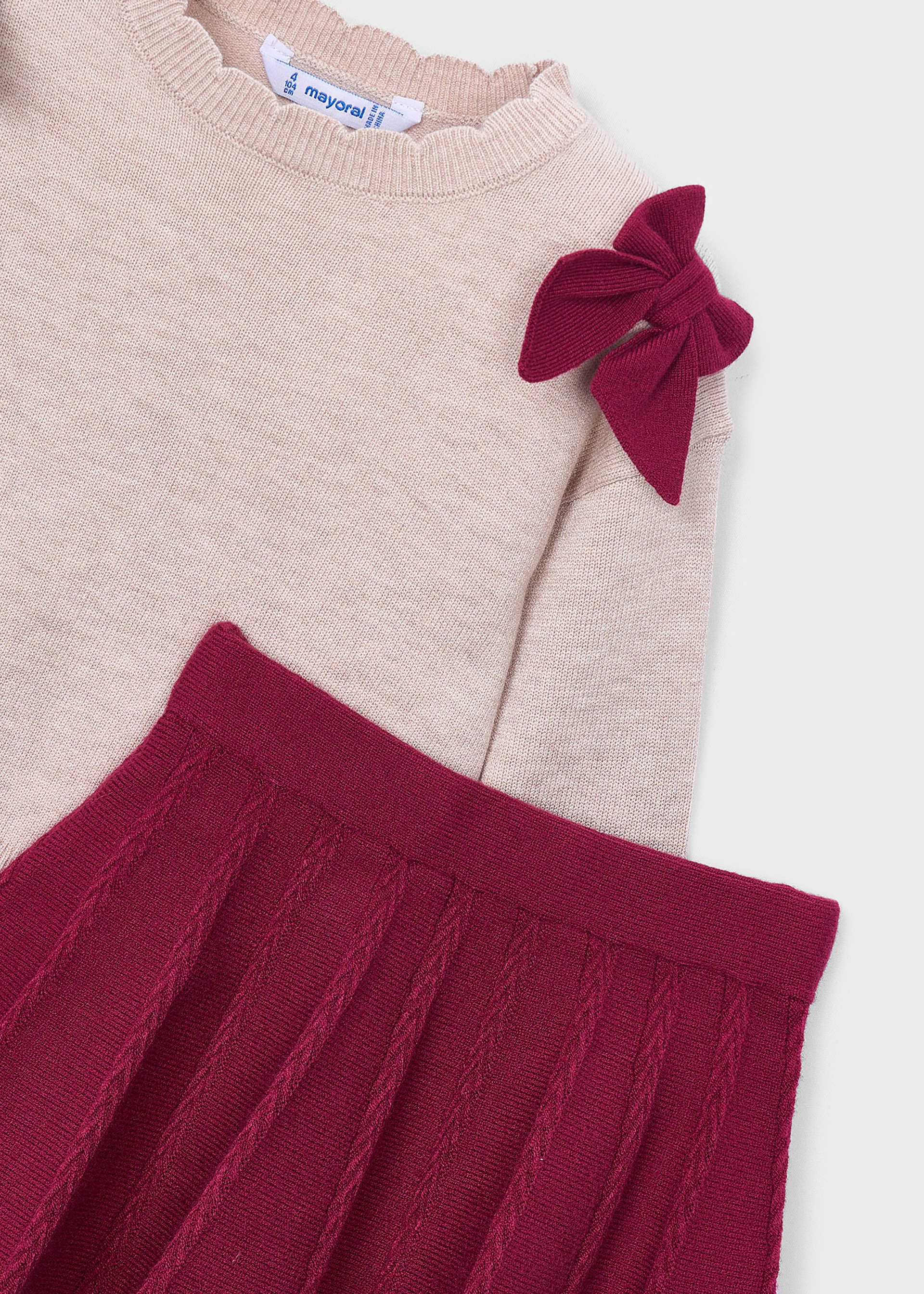 Girl skirts and bows jumper set