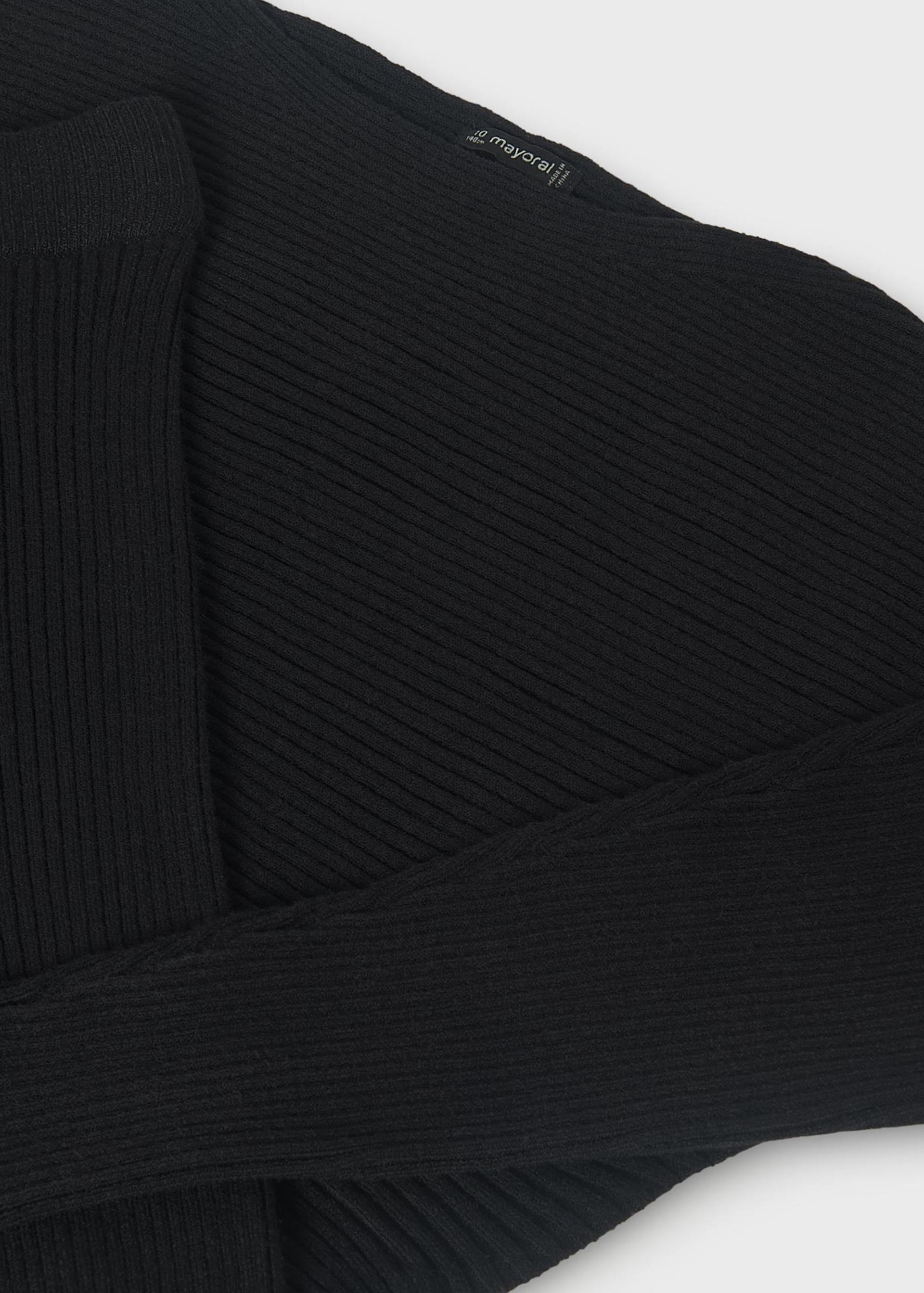 Conjunto calças e camisola canalé rapariga