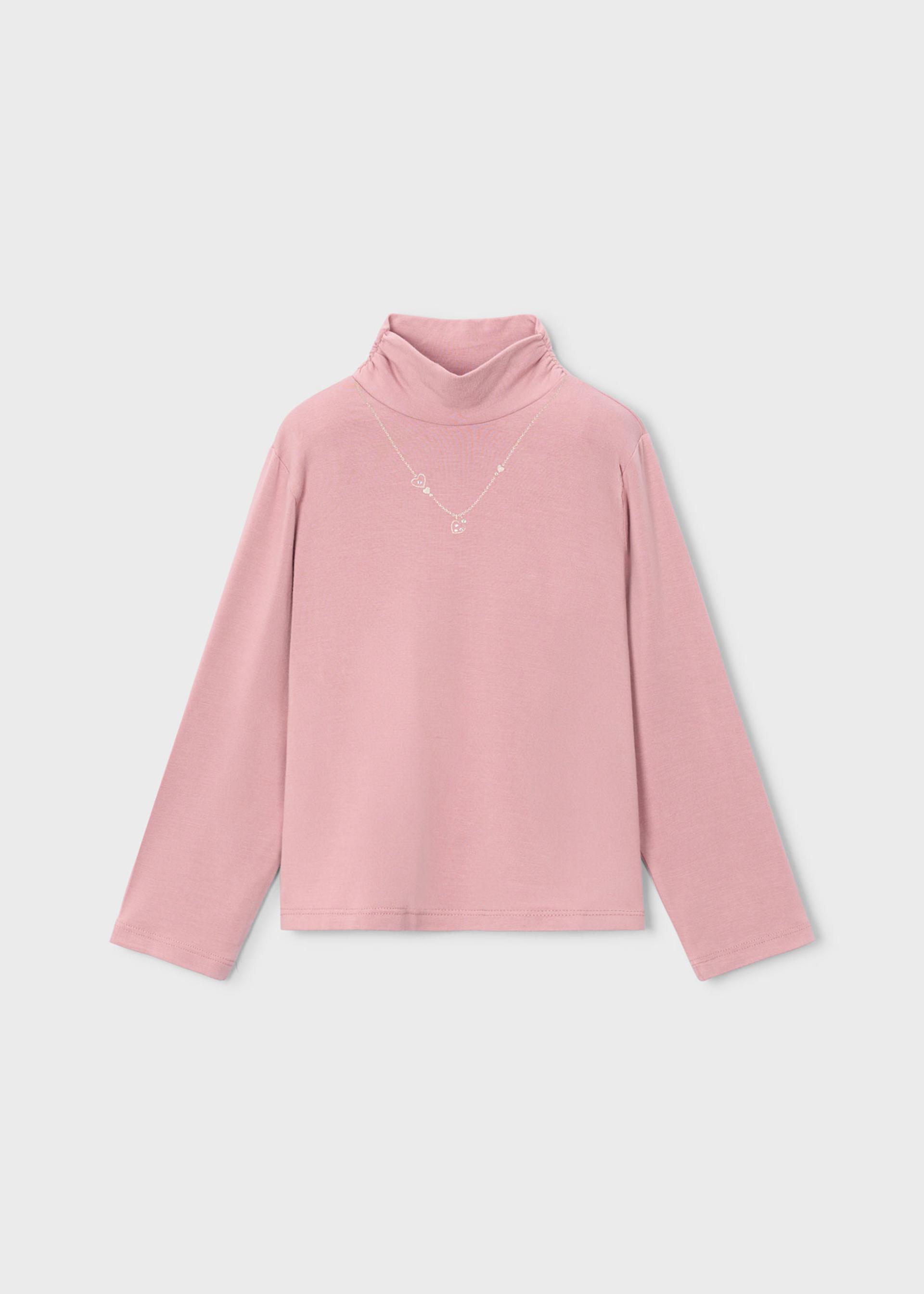Camisola gola semi-cisne básica menina