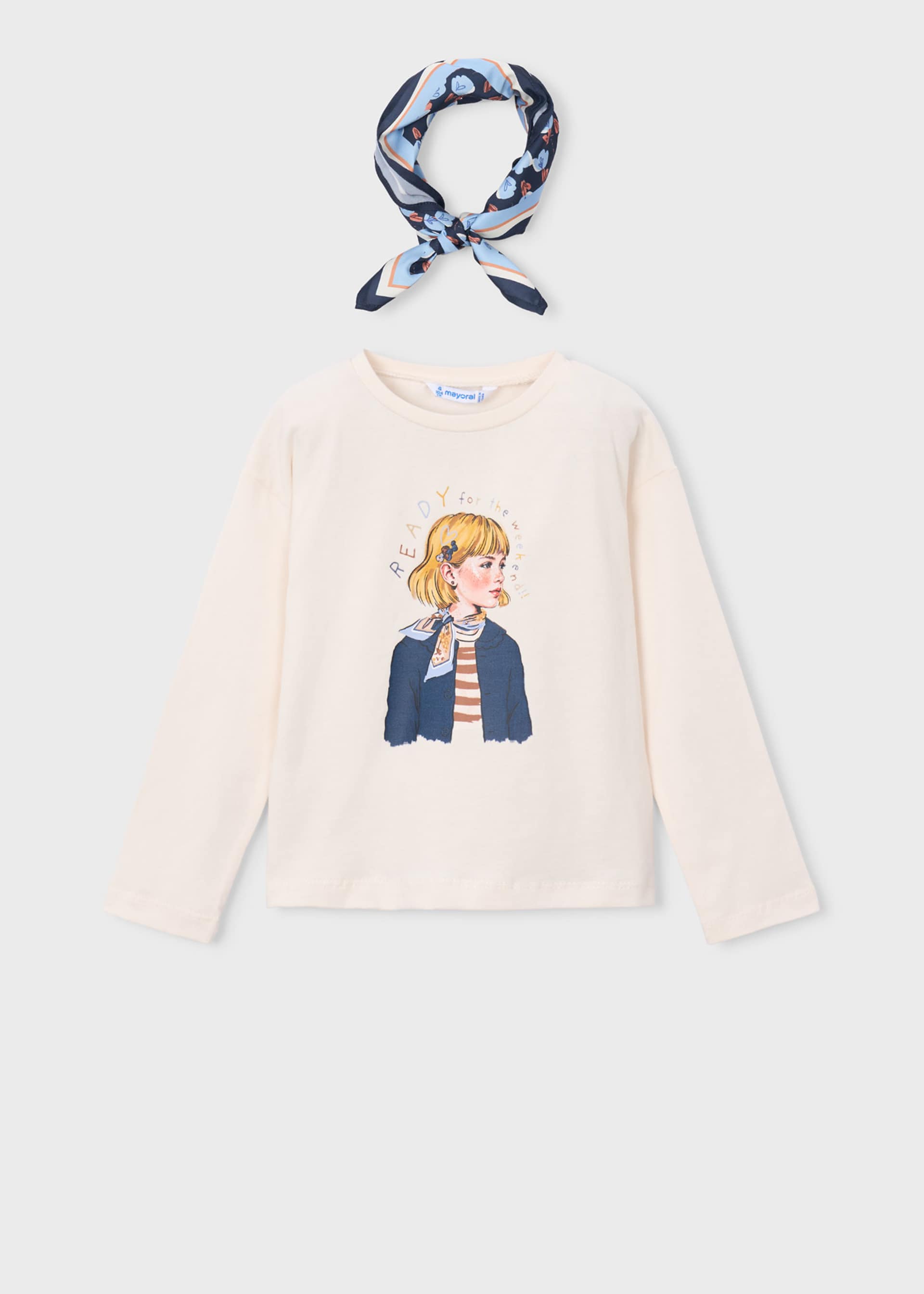 Shirt mit Halstuch Mädchen