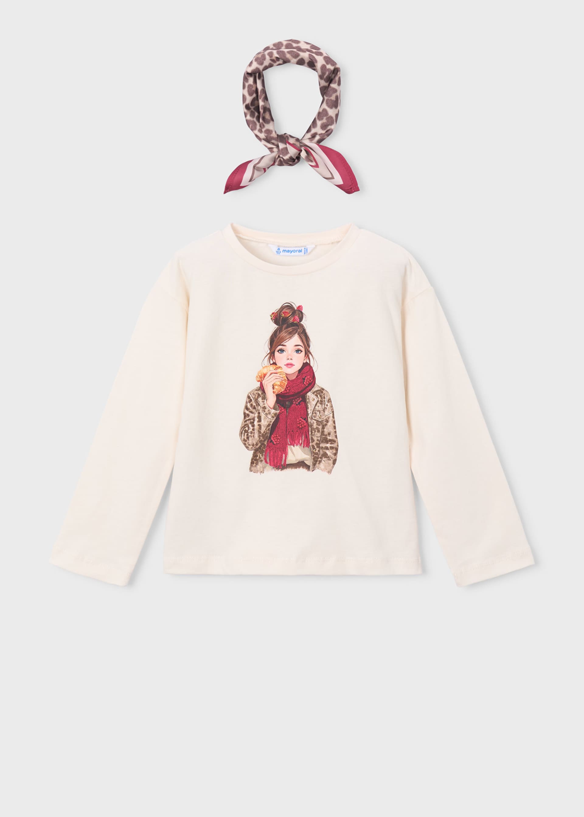 Shirt mit Halstuch Mädchen