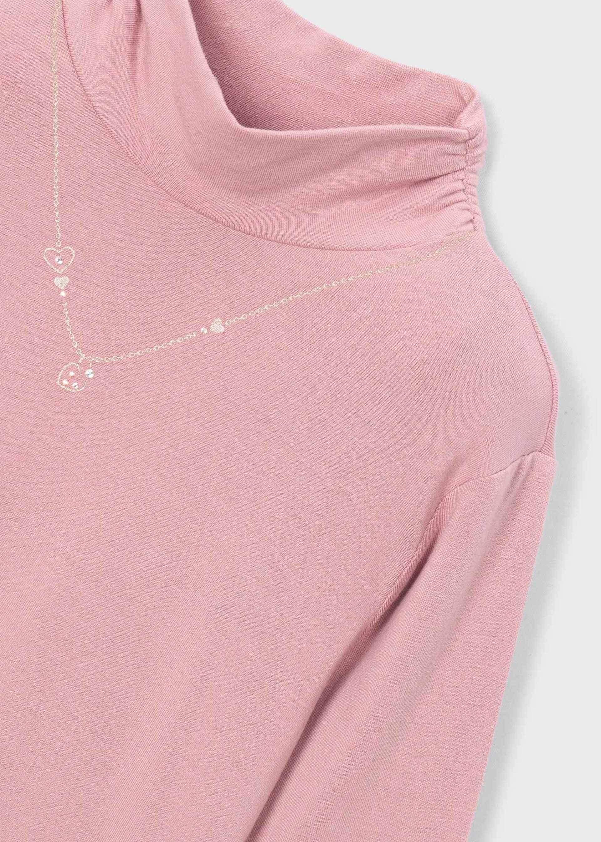 Camisola gola semi-cisne básica menina