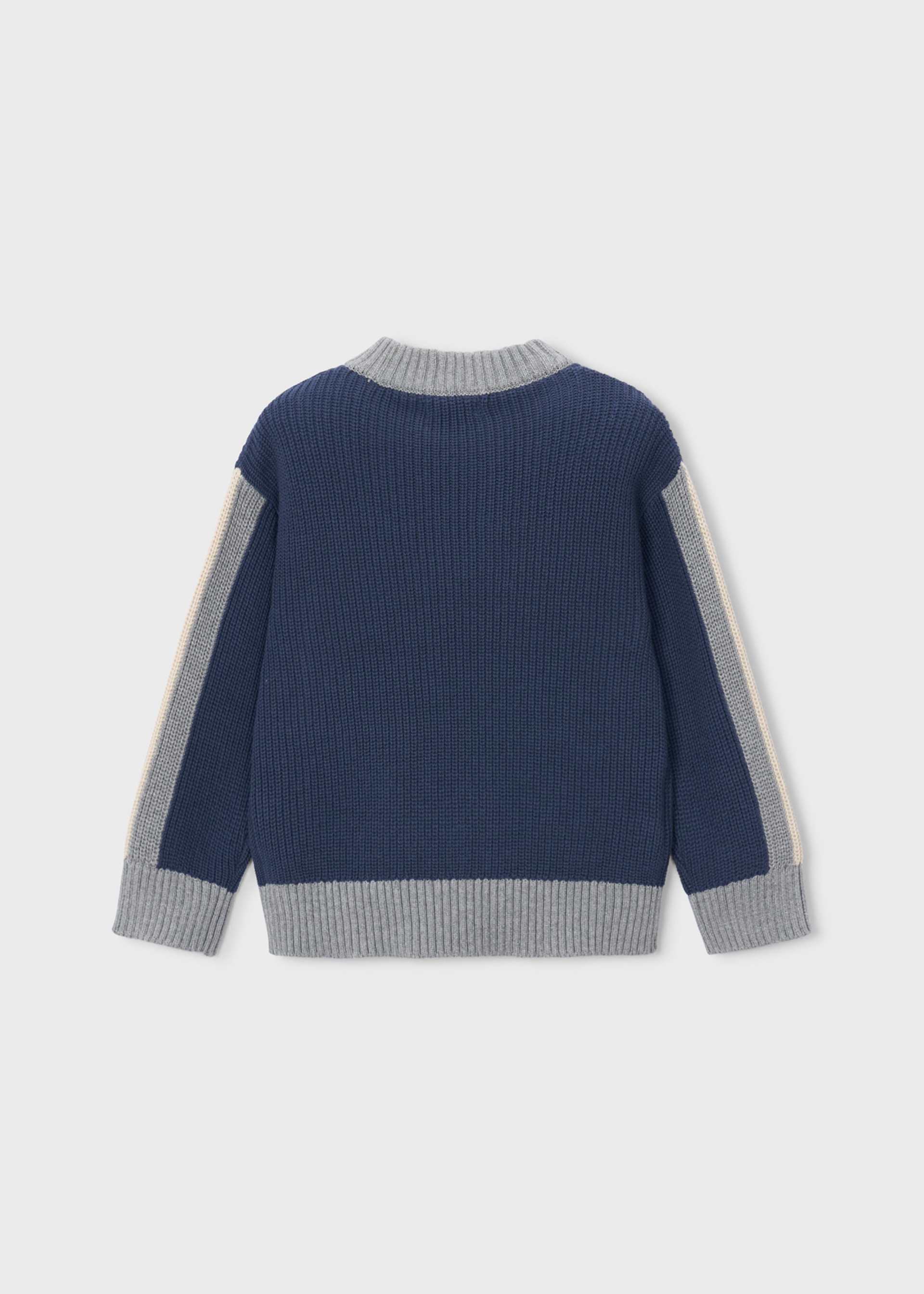 Sweter z kontrastem dla chłopca