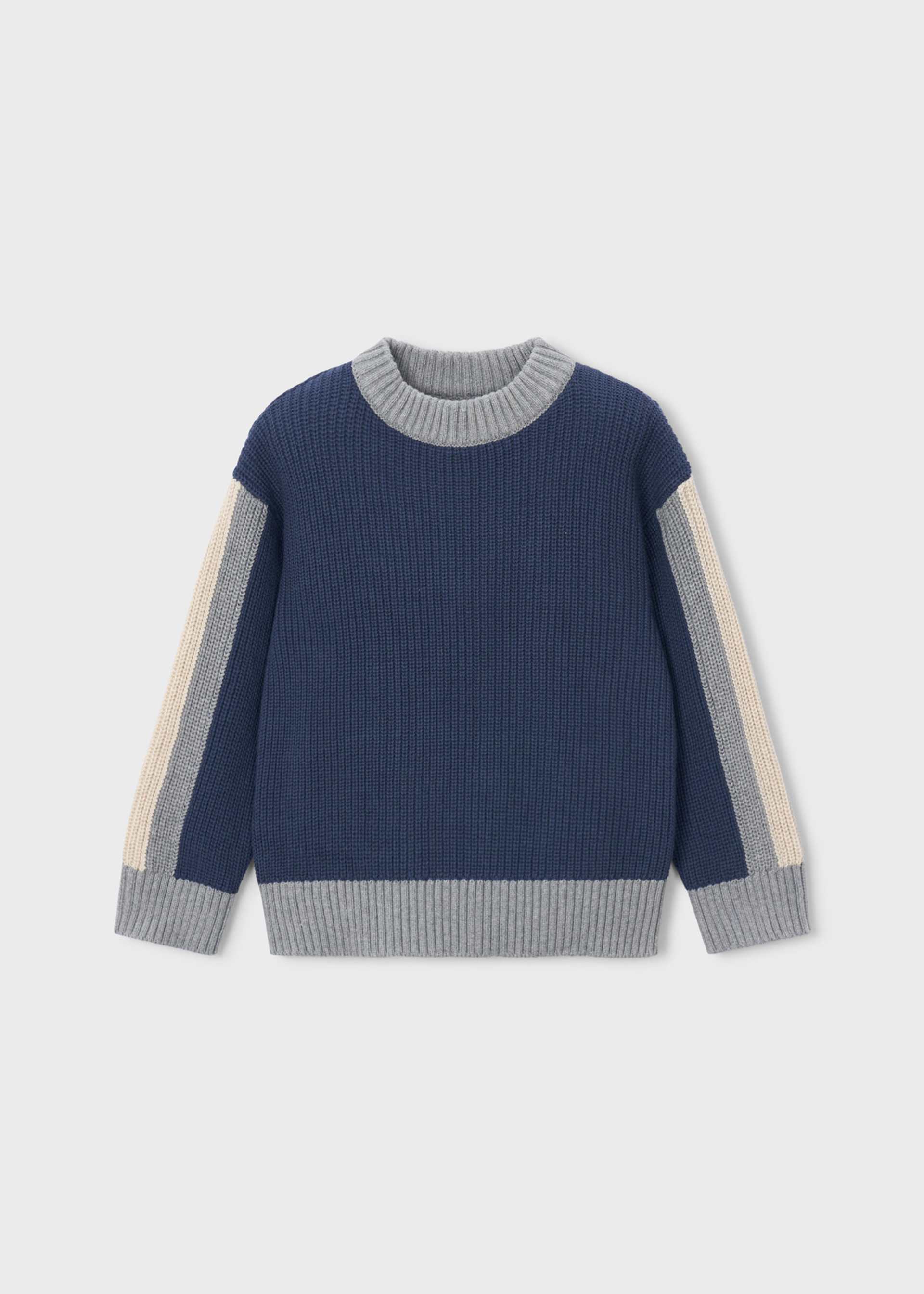 Sweter z kontrastem dla chłopca