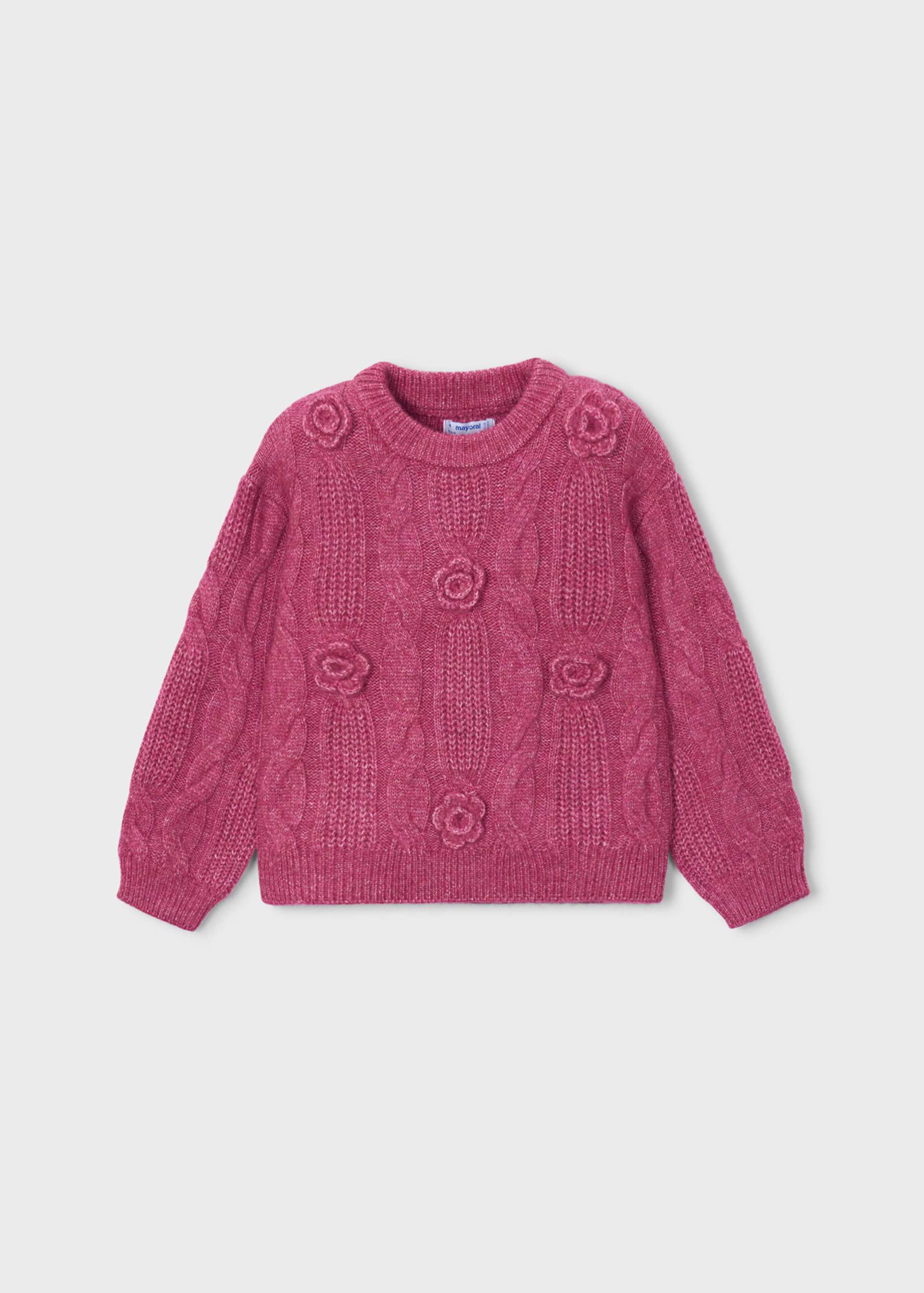 Pull  motif floral fille