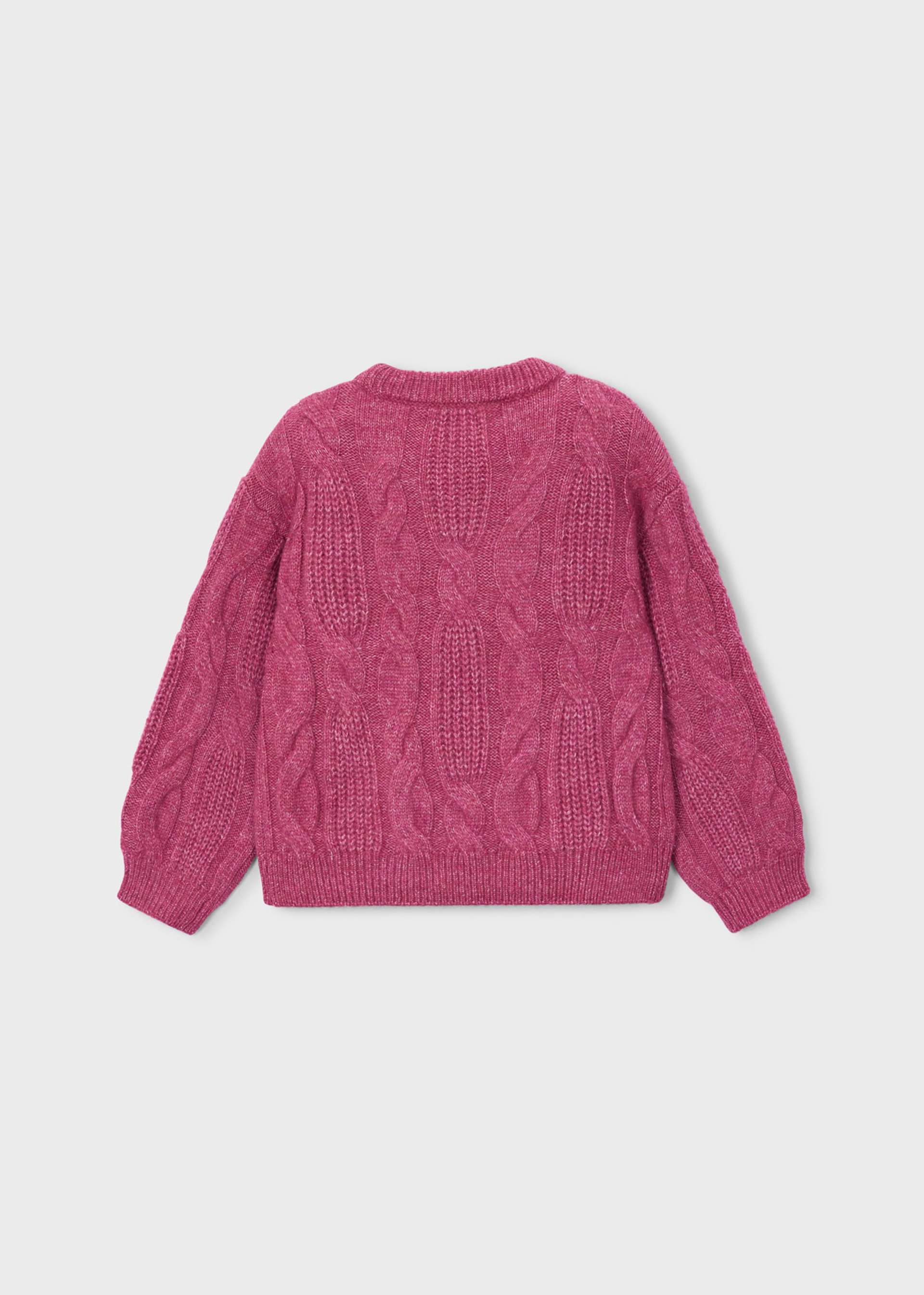 Girl Flower Applique Sweater