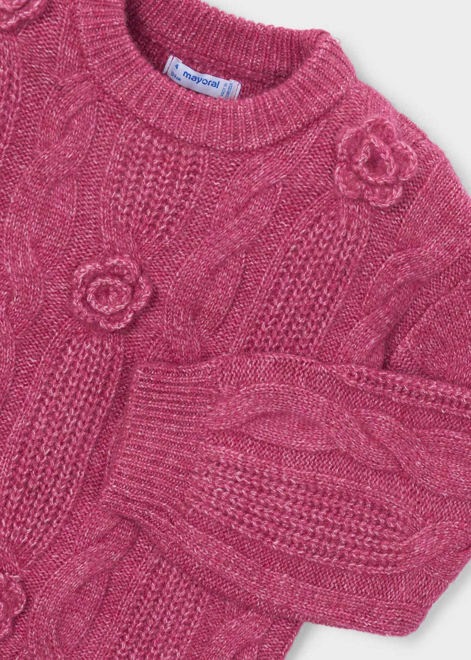 Pull  motif floral fille