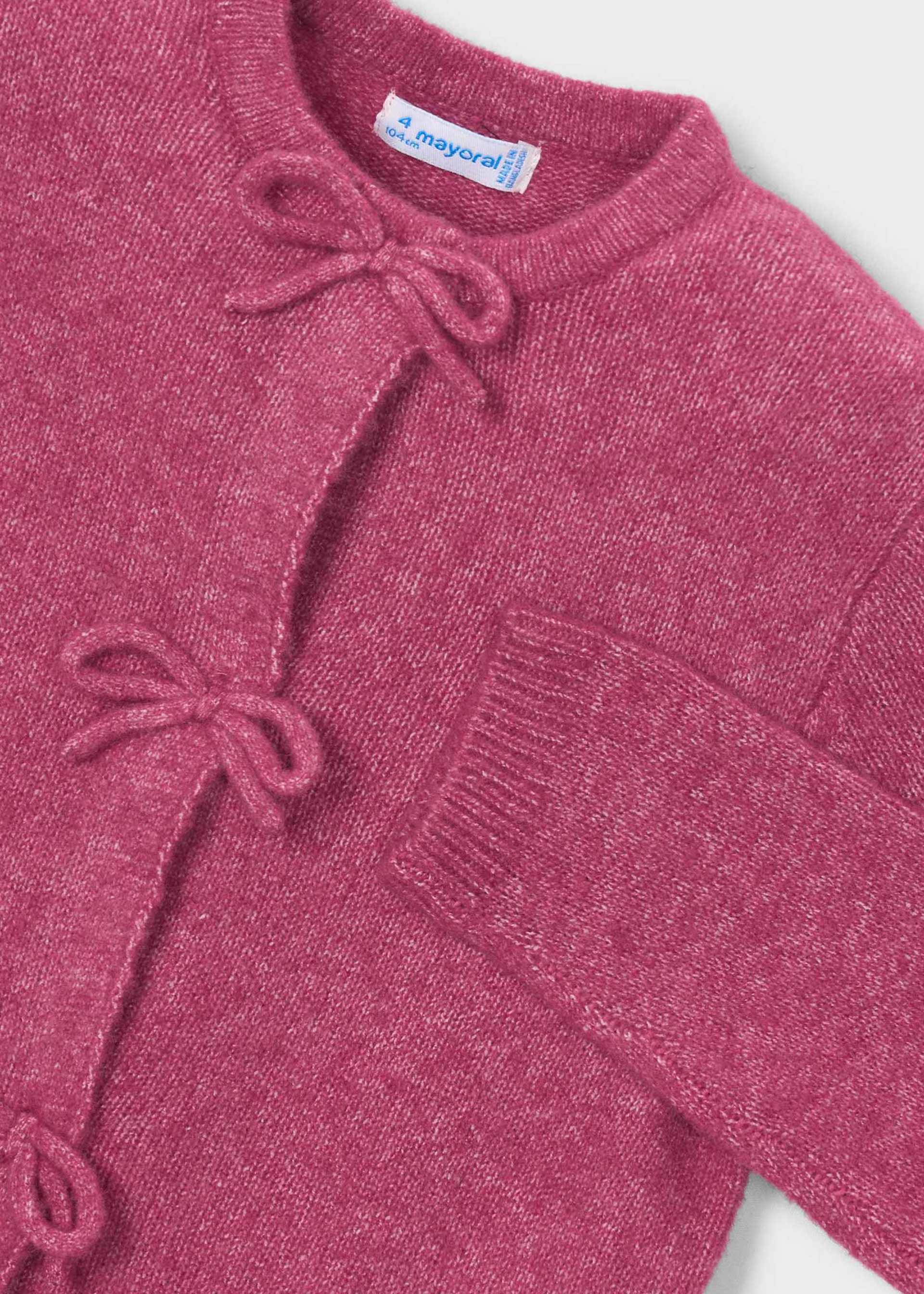 Rebeca tricot lazos niña