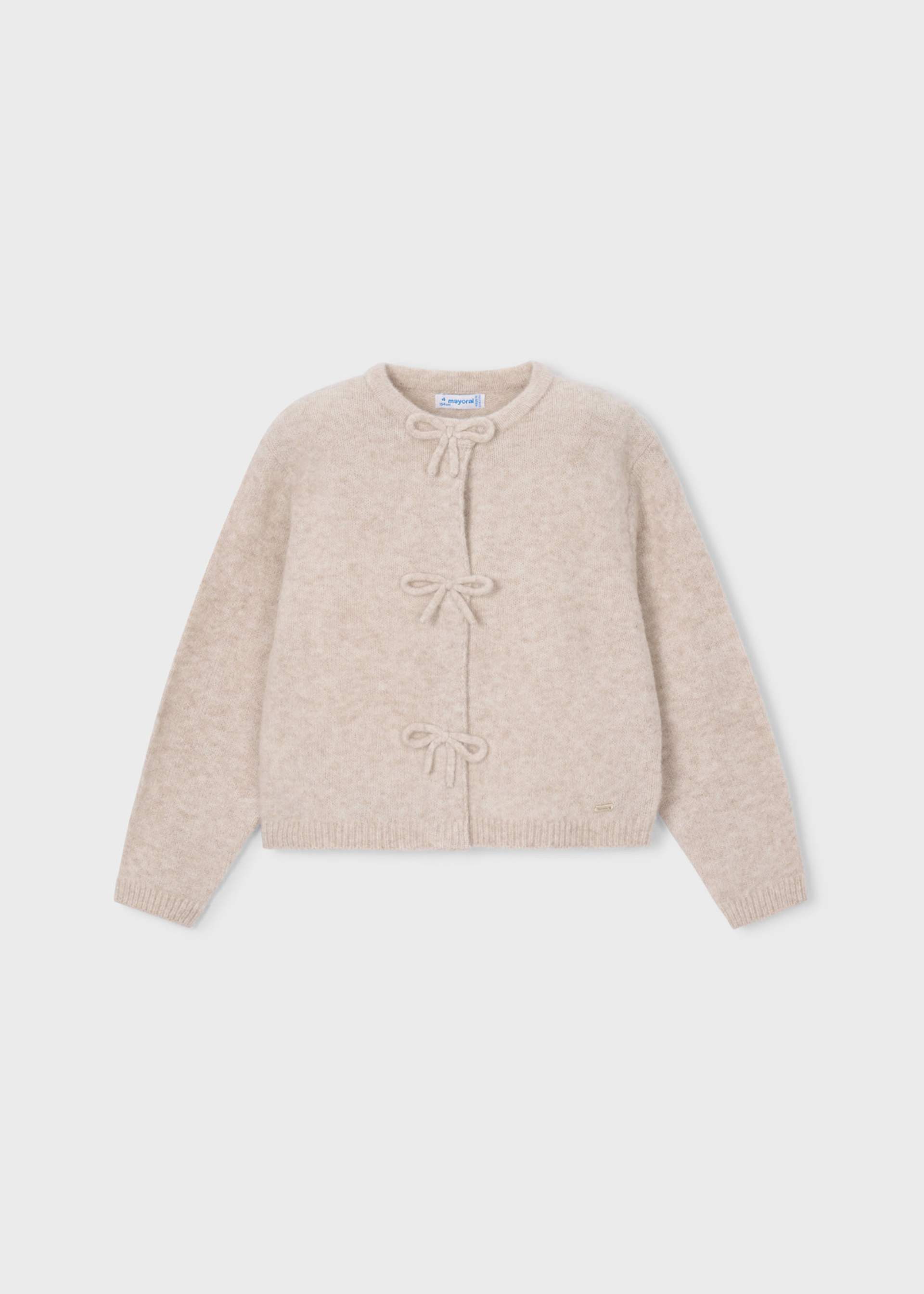 Suéter tricot moños niña