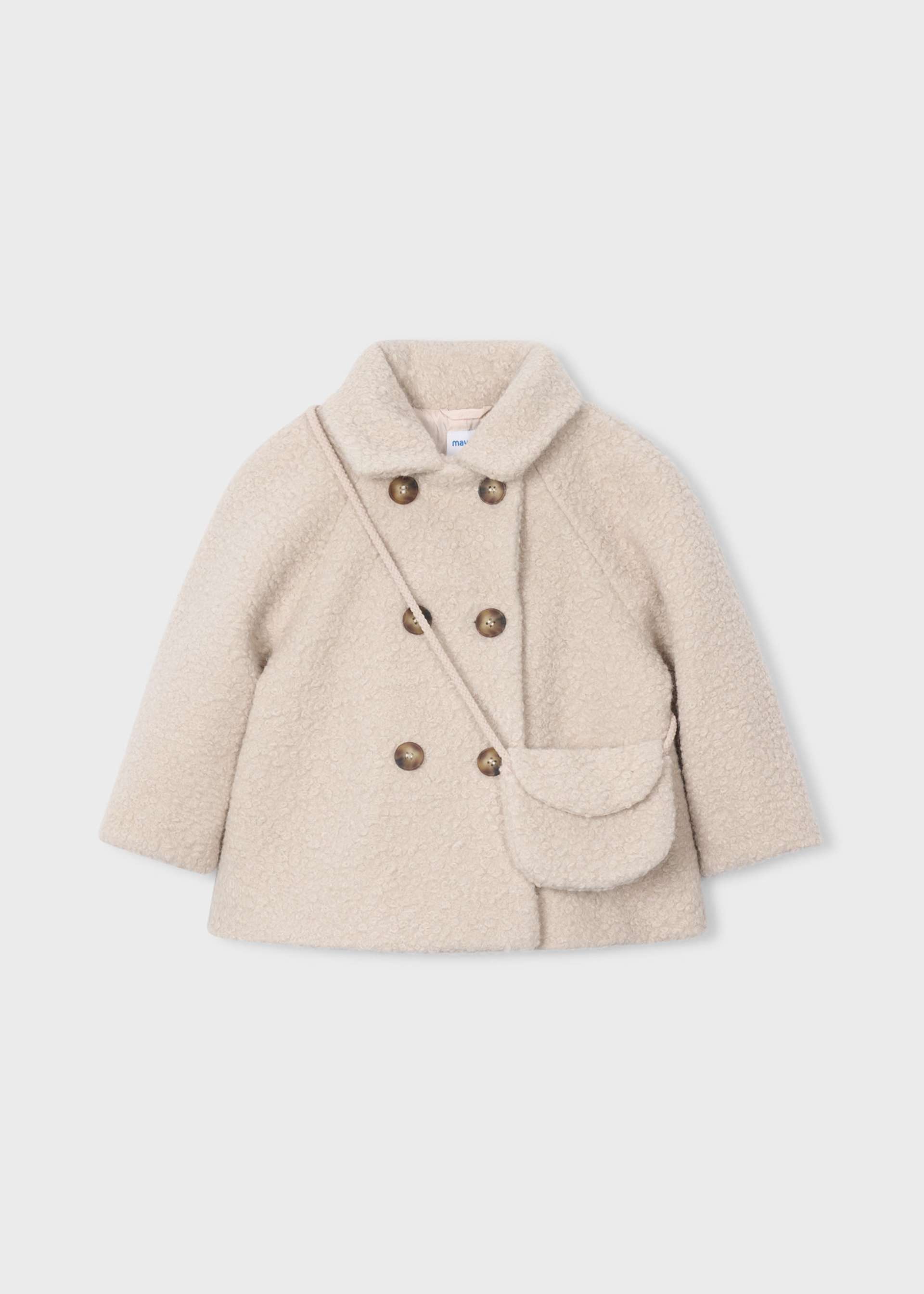 Abrigo rizo con bolsa niña
