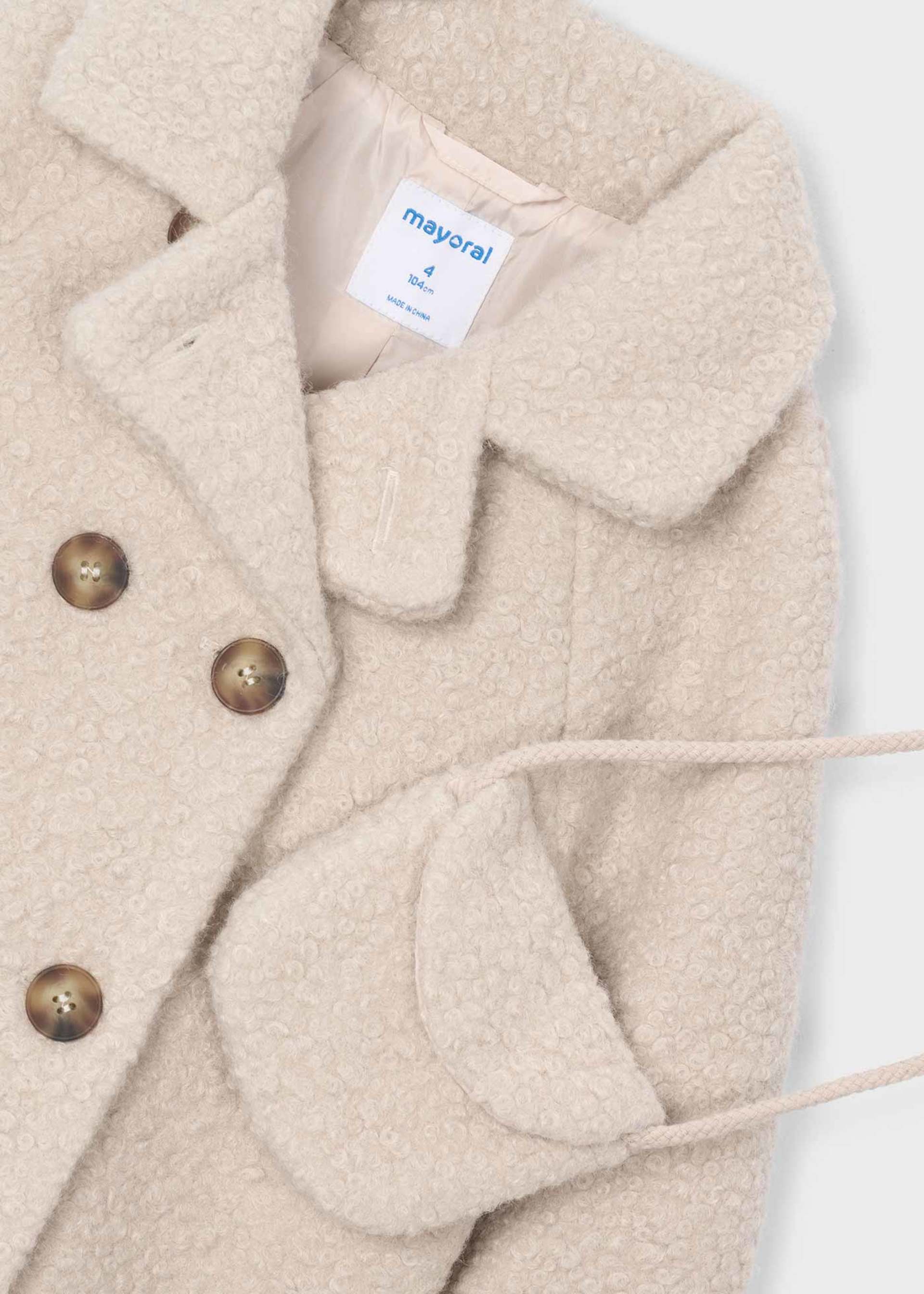Corduroy coat with handbag for girls