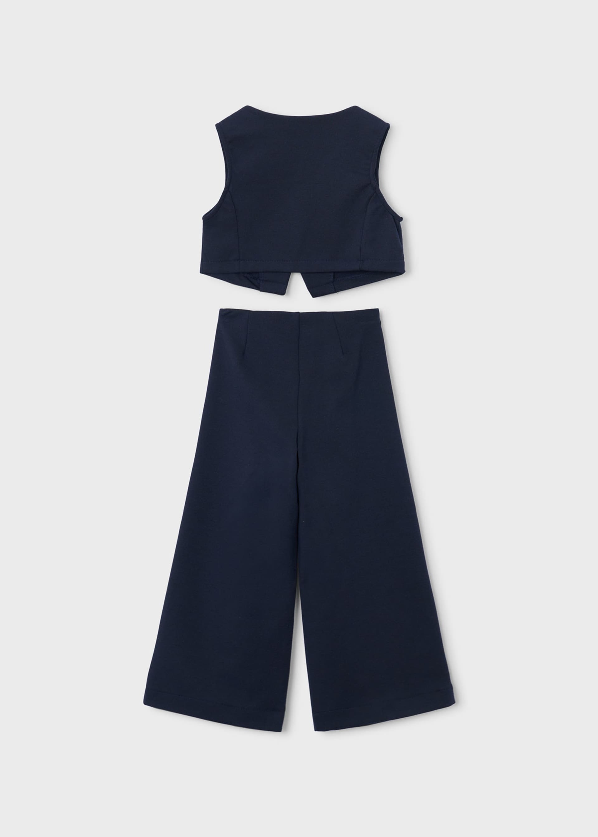 Completo pantalone e gilet fiori bambina