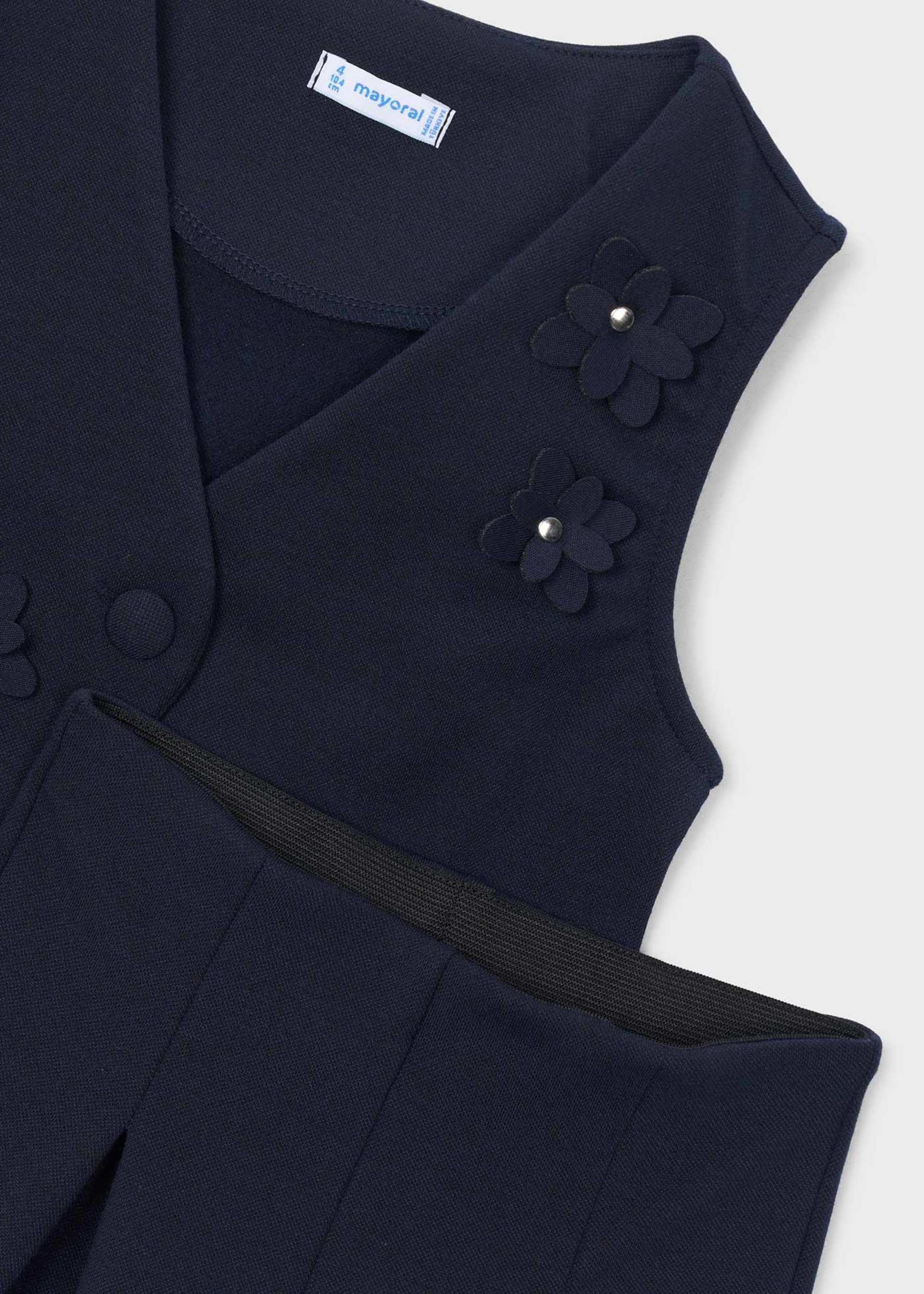 Completo pantalone e gilet fiori bambina