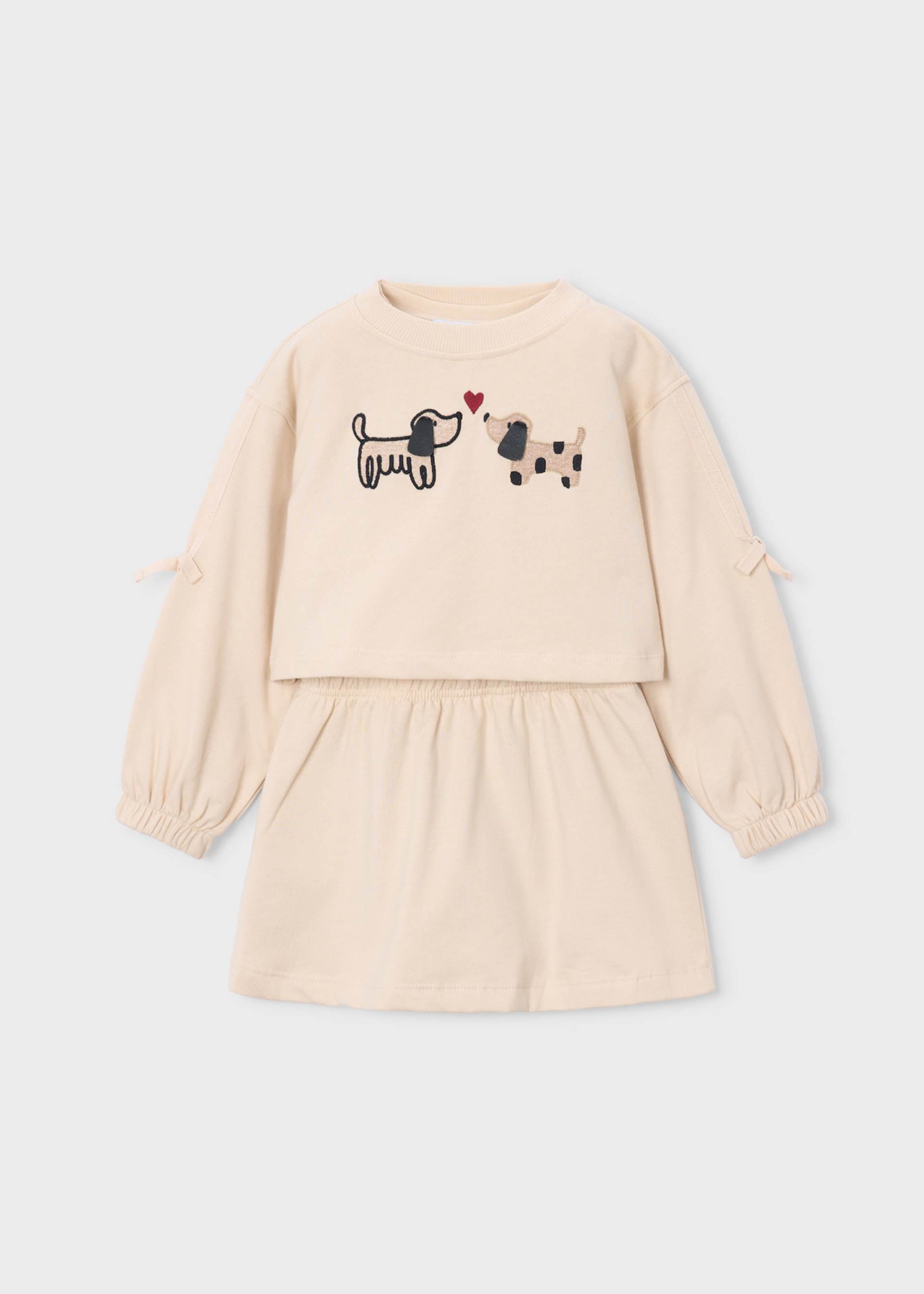 Girl Embroidered Fleece Dress
