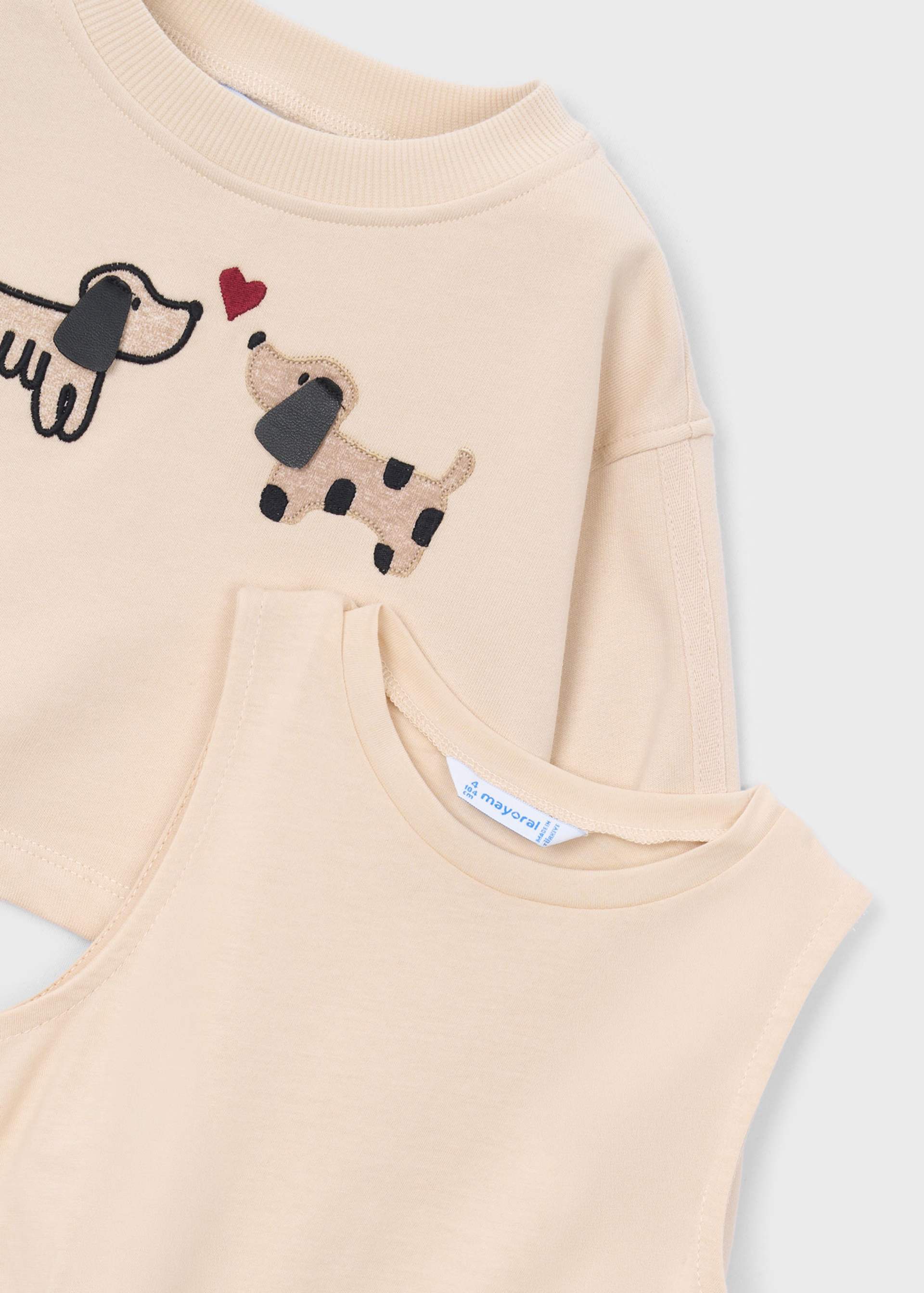 Sweatkleid Stickmotiv Mädchen