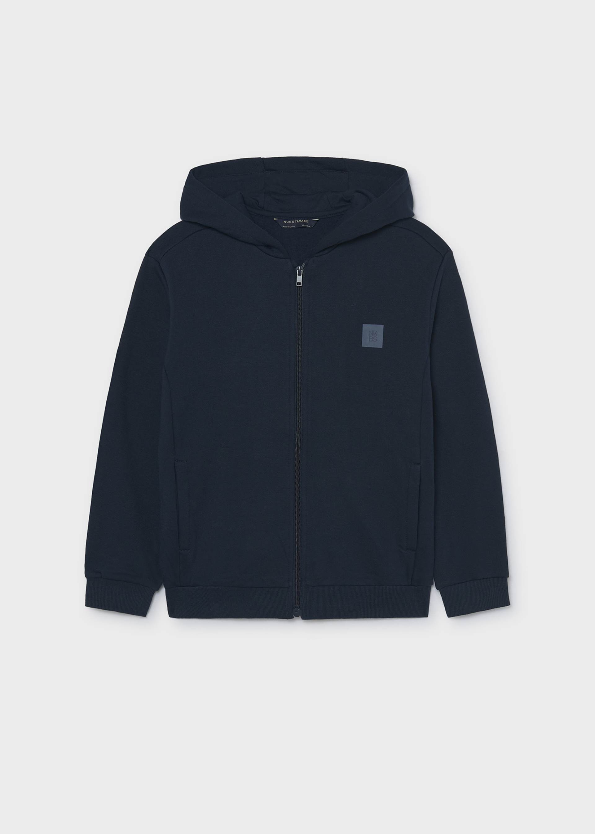 Sudadera cremallera básica chico
