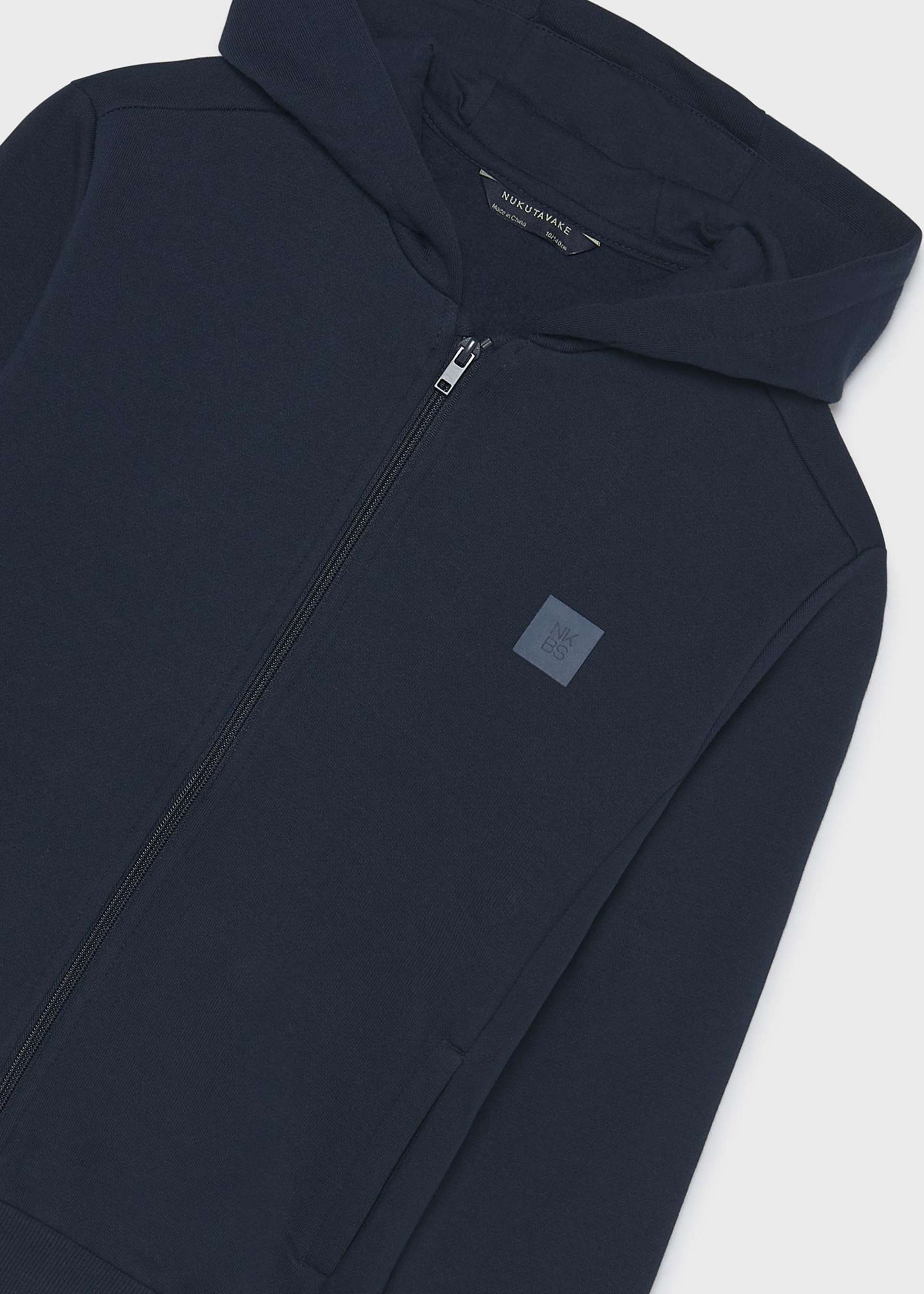 Basic boys' zip-up hoodie