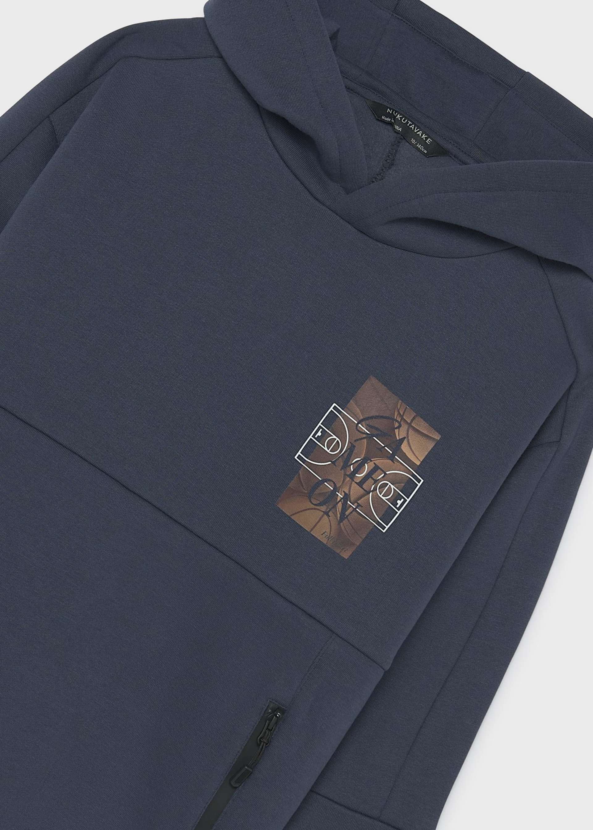 Boys' hooded zip-up sweatshirt