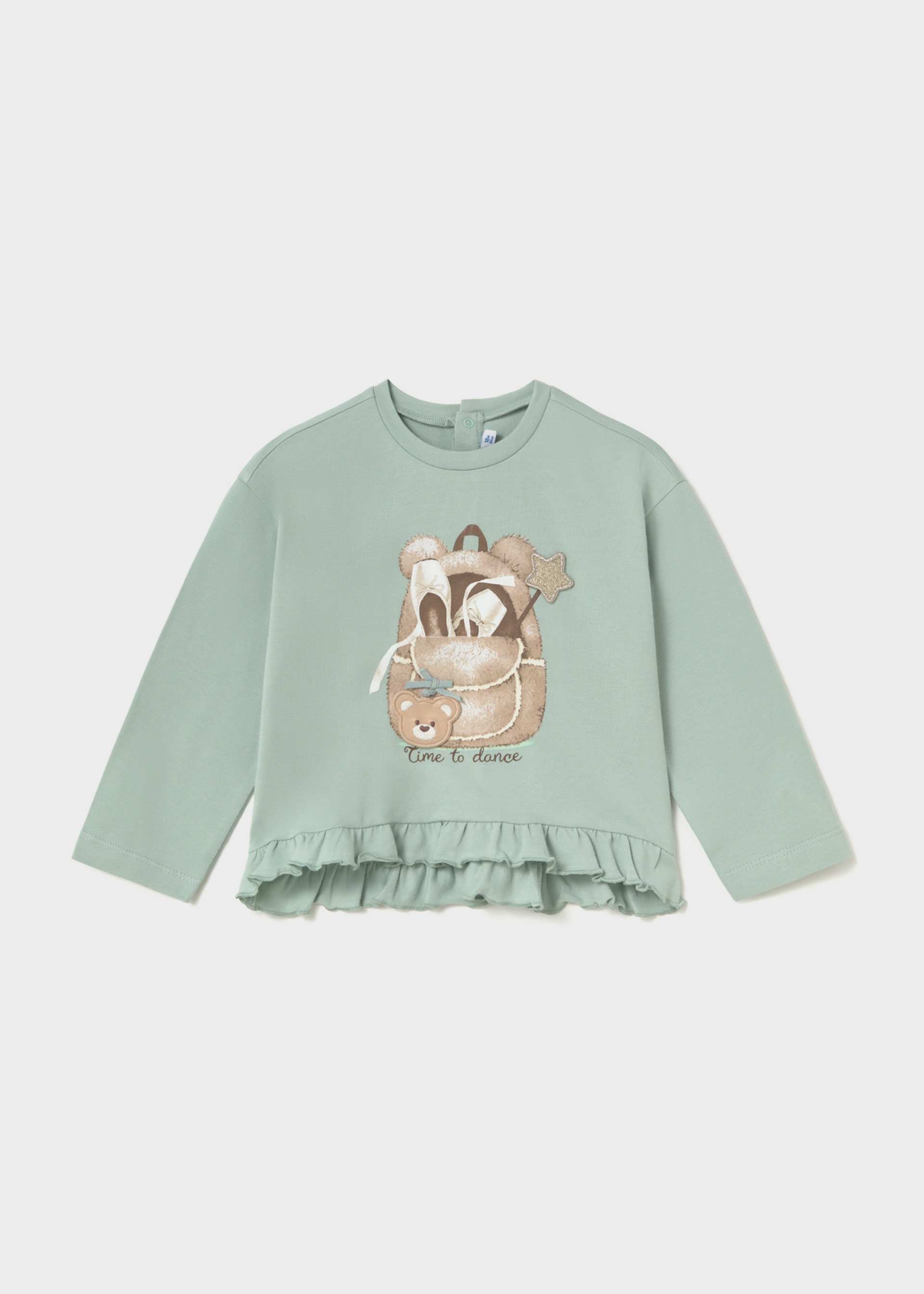Tricou interactiv cu volane bebe