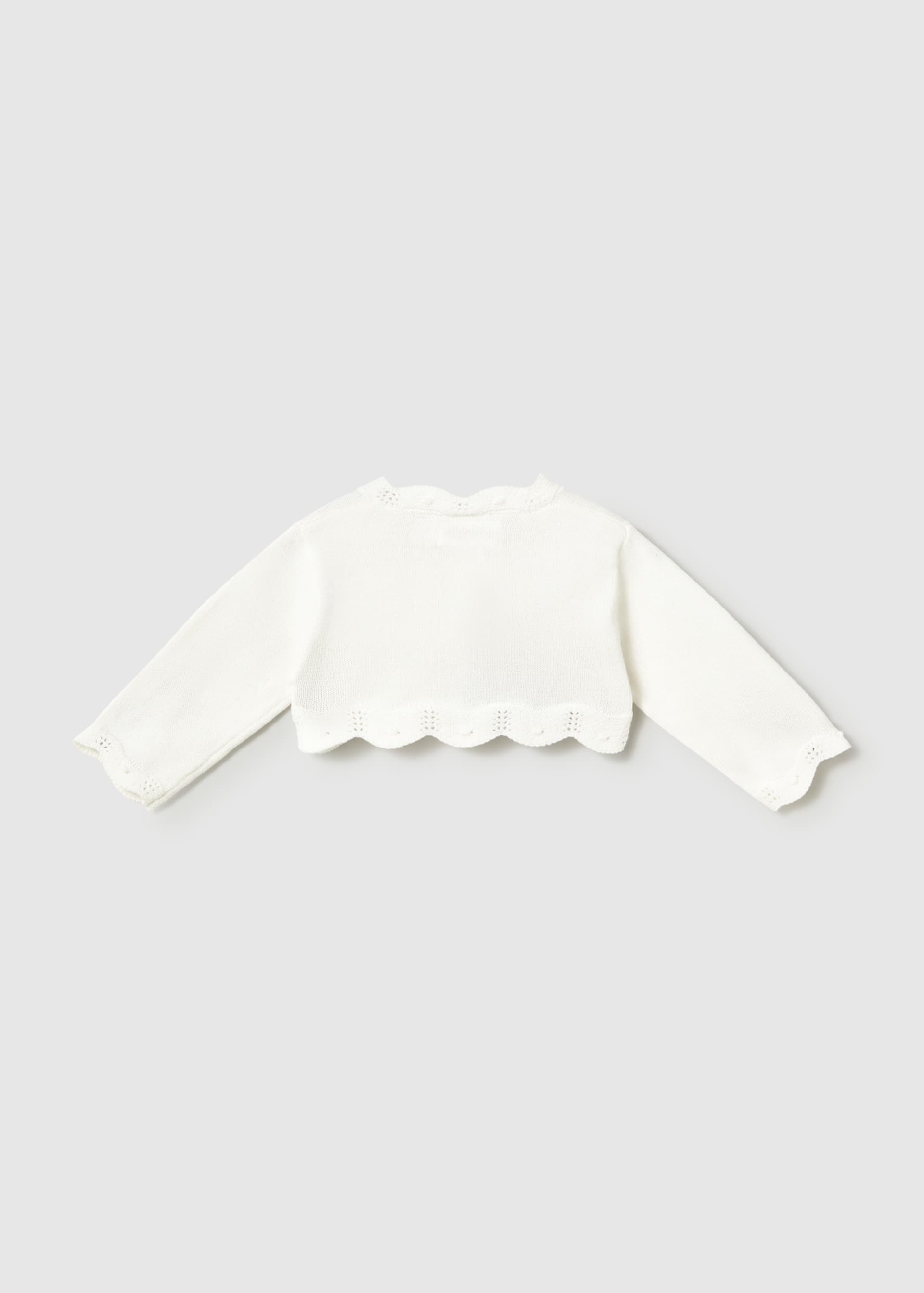 Cardigan in maglia onde neonata