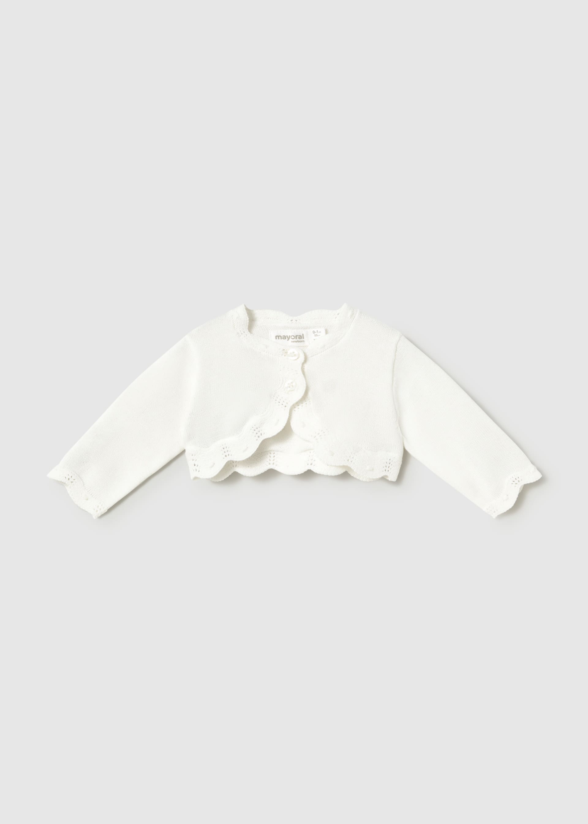 Cardigan in maglia onde neonata