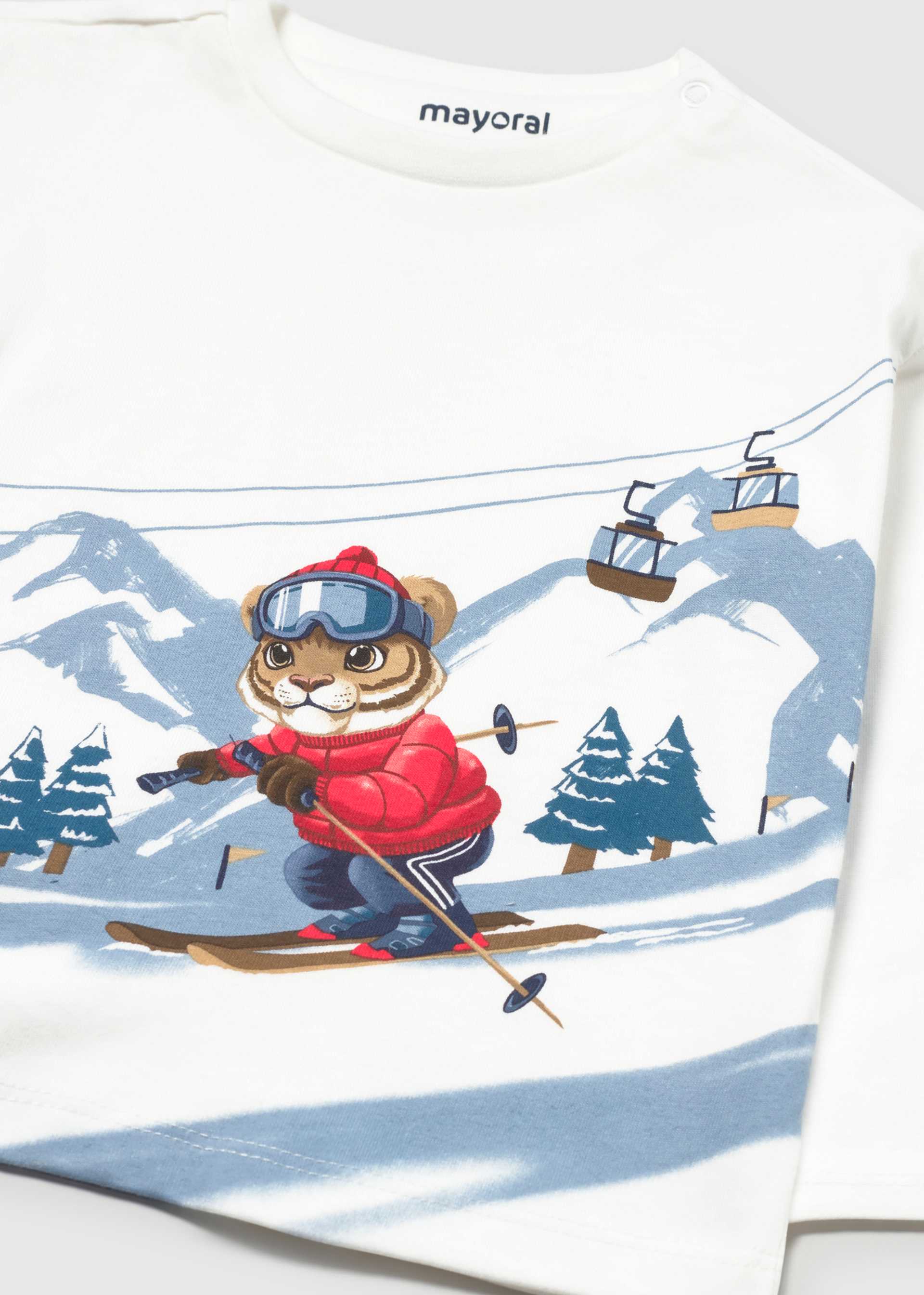 T-shirt tigre ski bébé