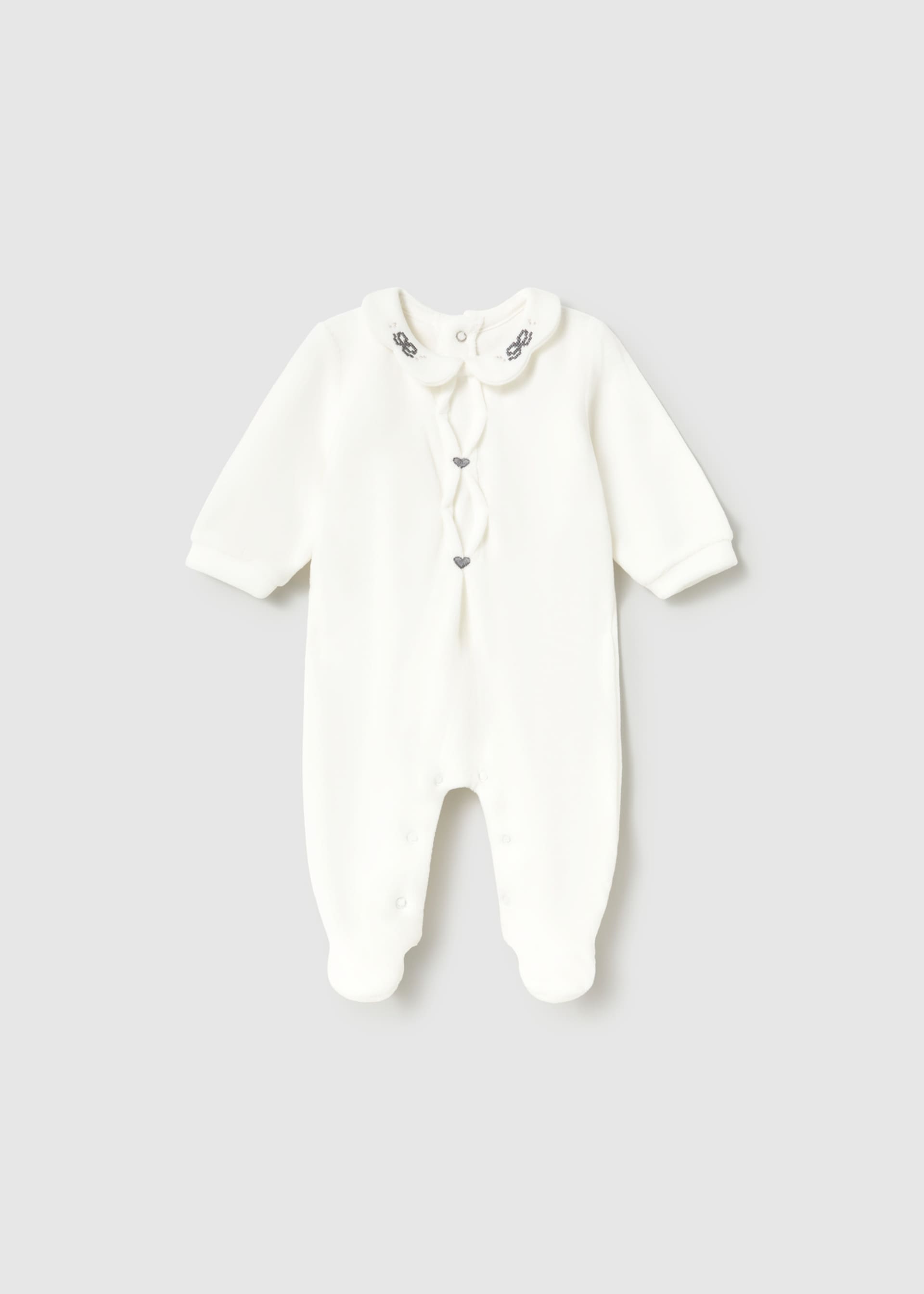 Pijama cuello ondas recién nacida