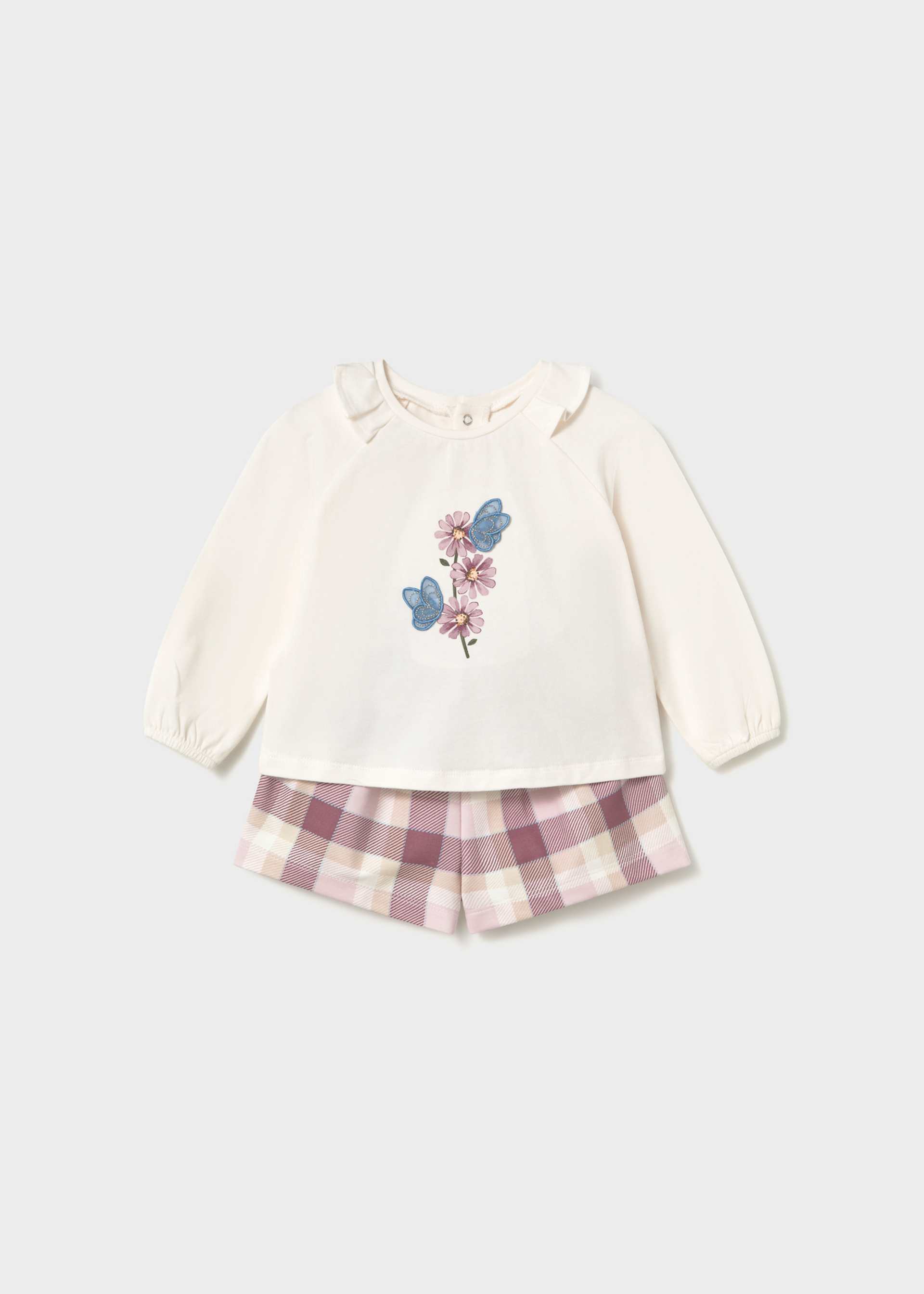 Ensemble bermuda à carreaux bébé