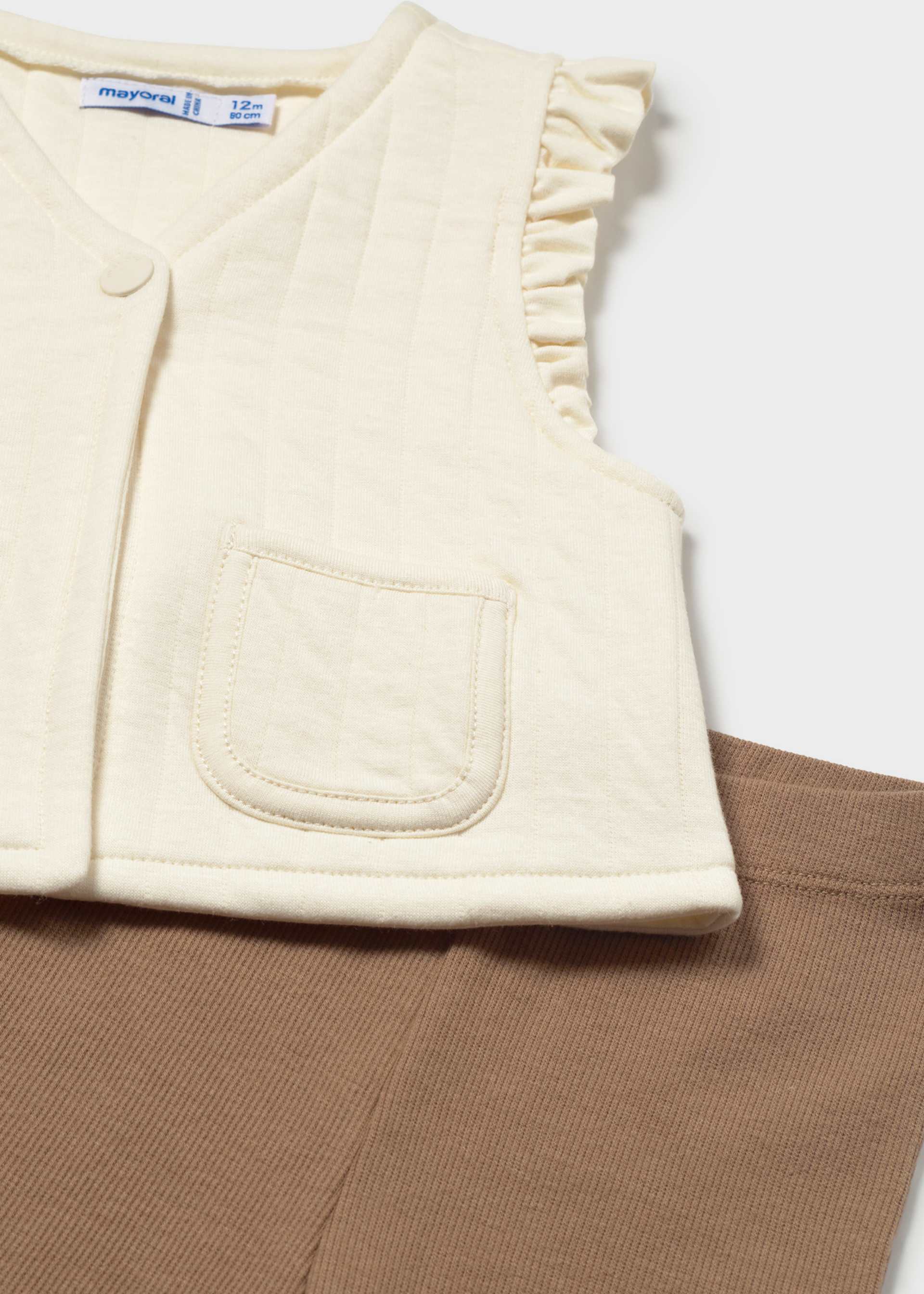 Ensemble 3 pièces gilet bébé