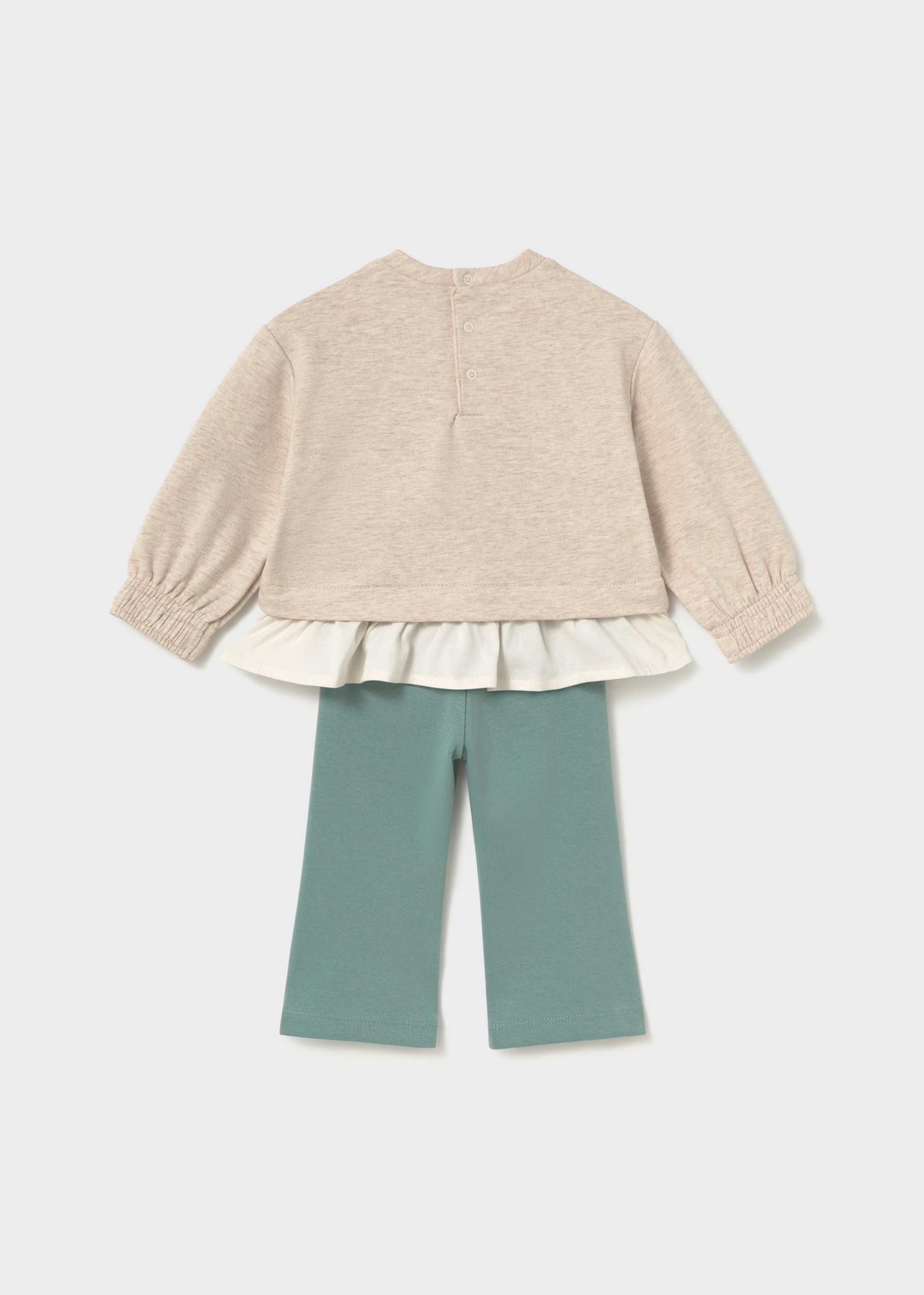 Conjunto leggings flared e sweat bebé