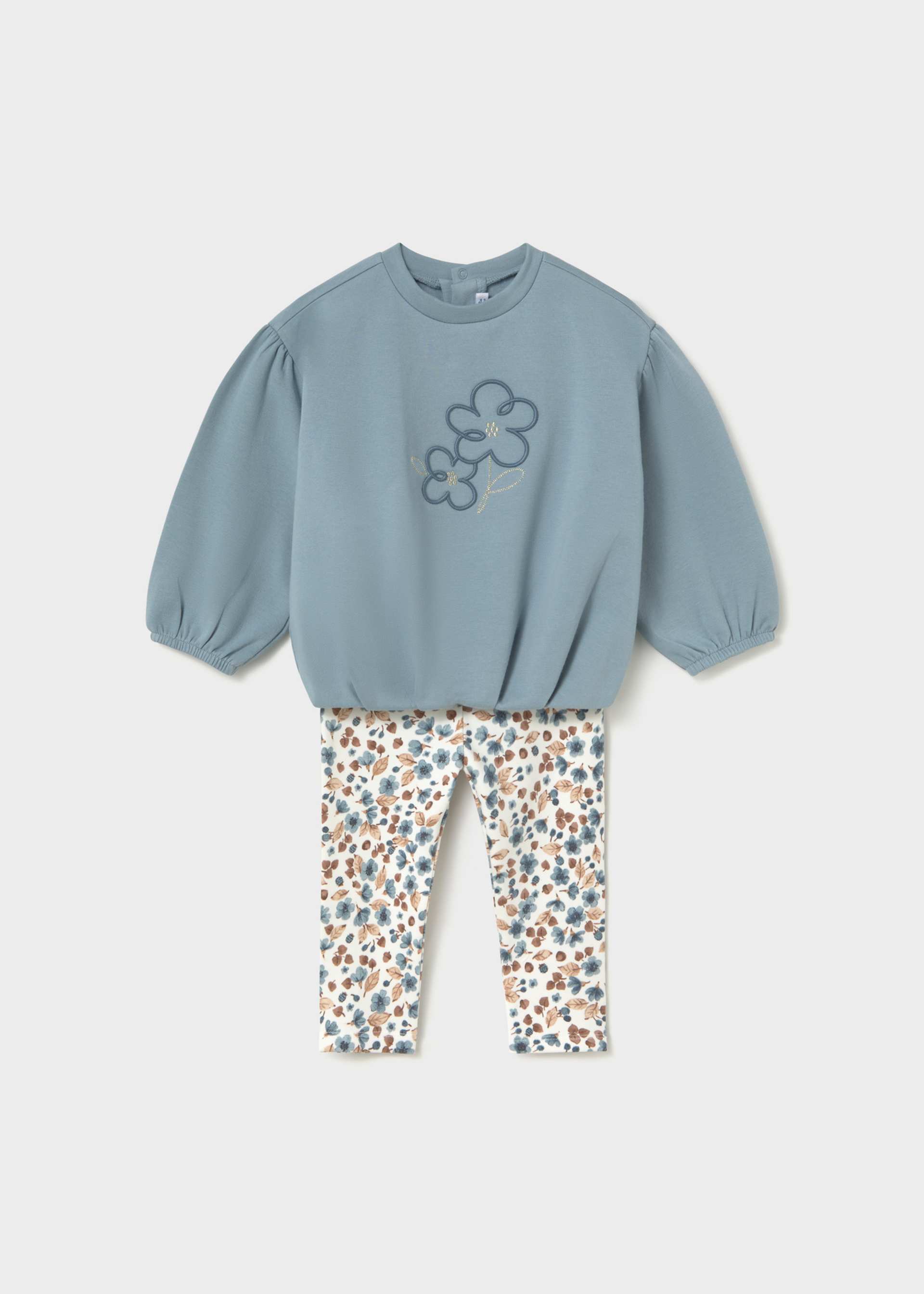 Conjunto legging estampado y sudadera bebé