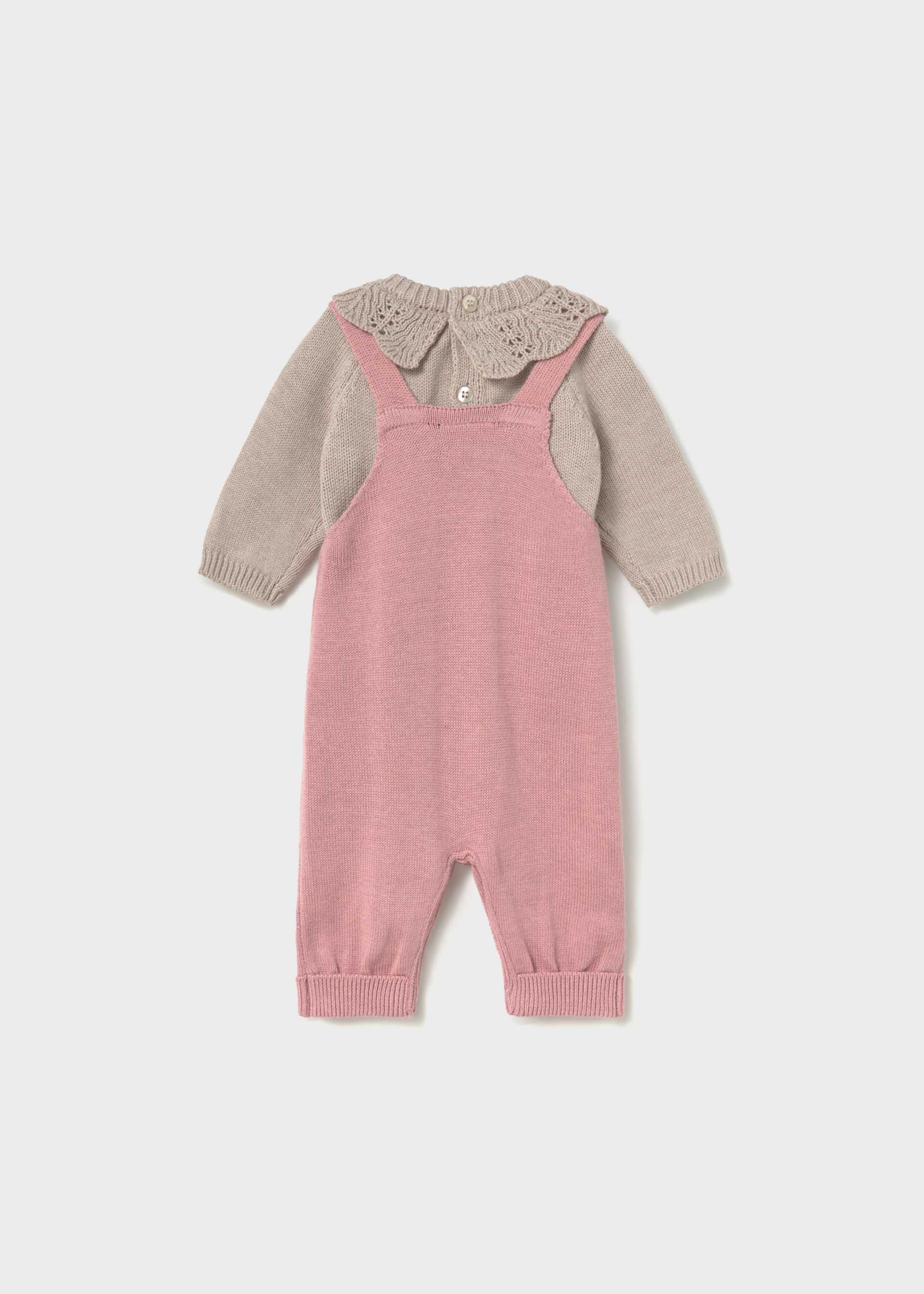 Newborn dungarees and jumper set